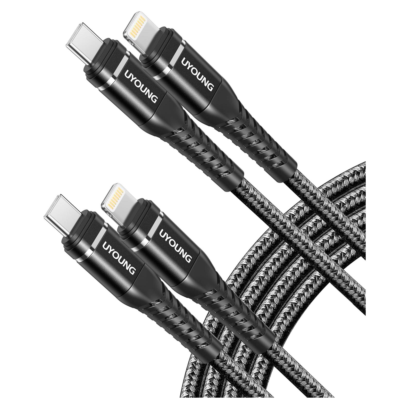 Cargador Rápido USB C a Lightning UYOUNG 3M para iPhone