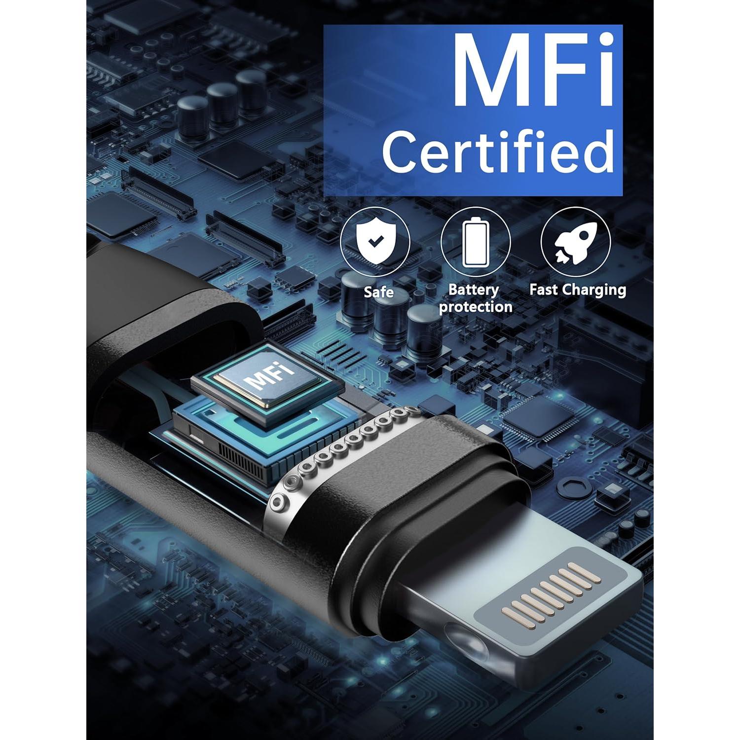 Cargador Rápido USB C a Lightning UYOUNG 3M para iPhone