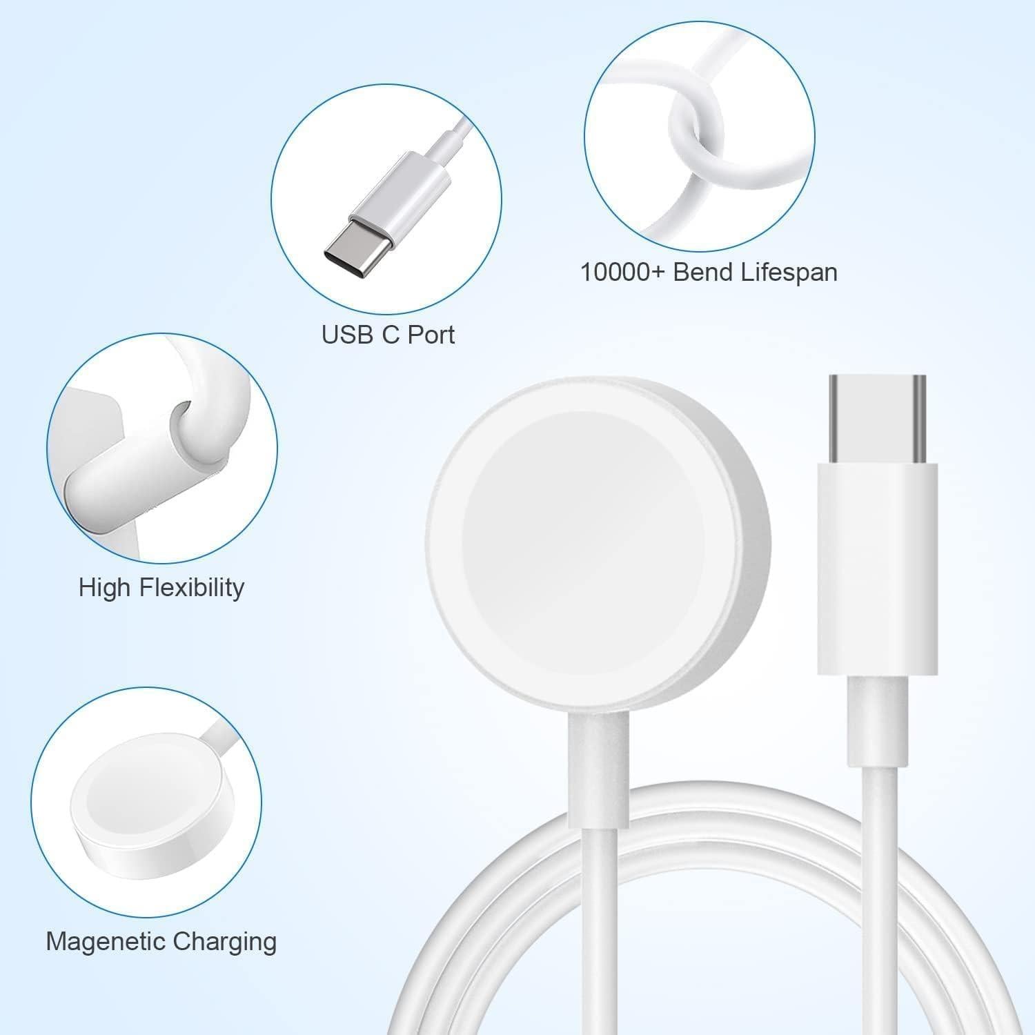 Cargador Rápido Apple Watch 3M USB C 20W Compatible Series 10-1