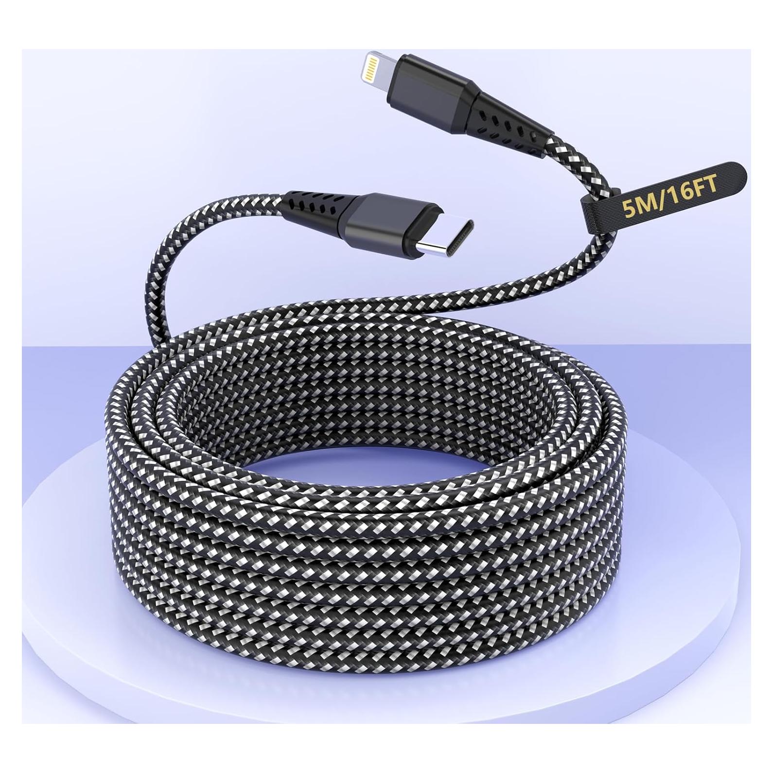 Cable de Carga USB C a Lightning 5M MFi para iPhone