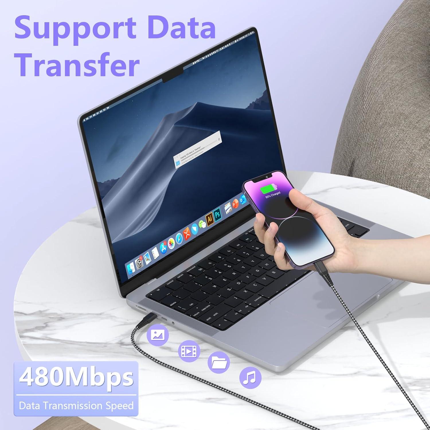 Cable de Carga USB C a Lightning 5M MFi para iPhone