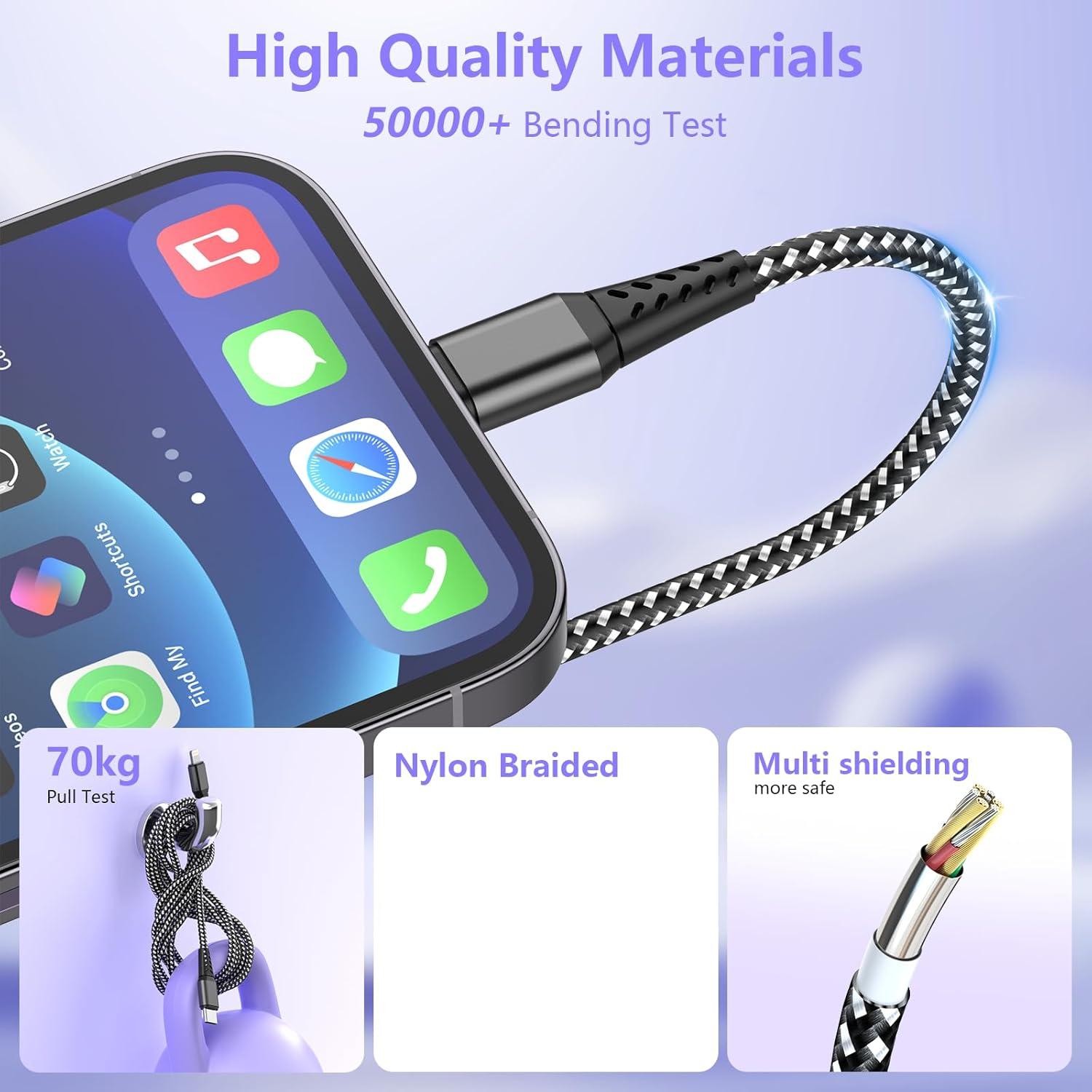 Cable de Carga USB C a Lightning 5M MFi para iPhone