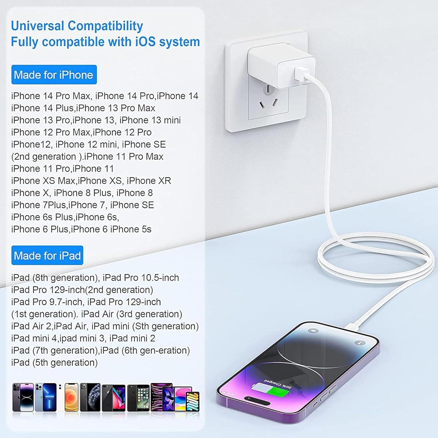 Cargador Rápido DreemTeam USB-C a Lightning 10FT para iPhone