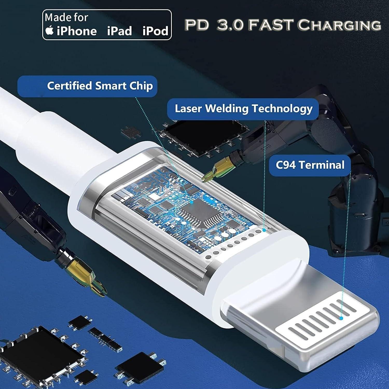 Cargador Rápido DreemTeam USB-C a Lightning 10FT para iPhone