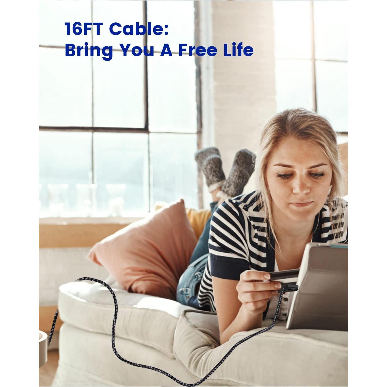 Cable USB C a Lightning 5M SCRUAK Carga Rápida iPhone