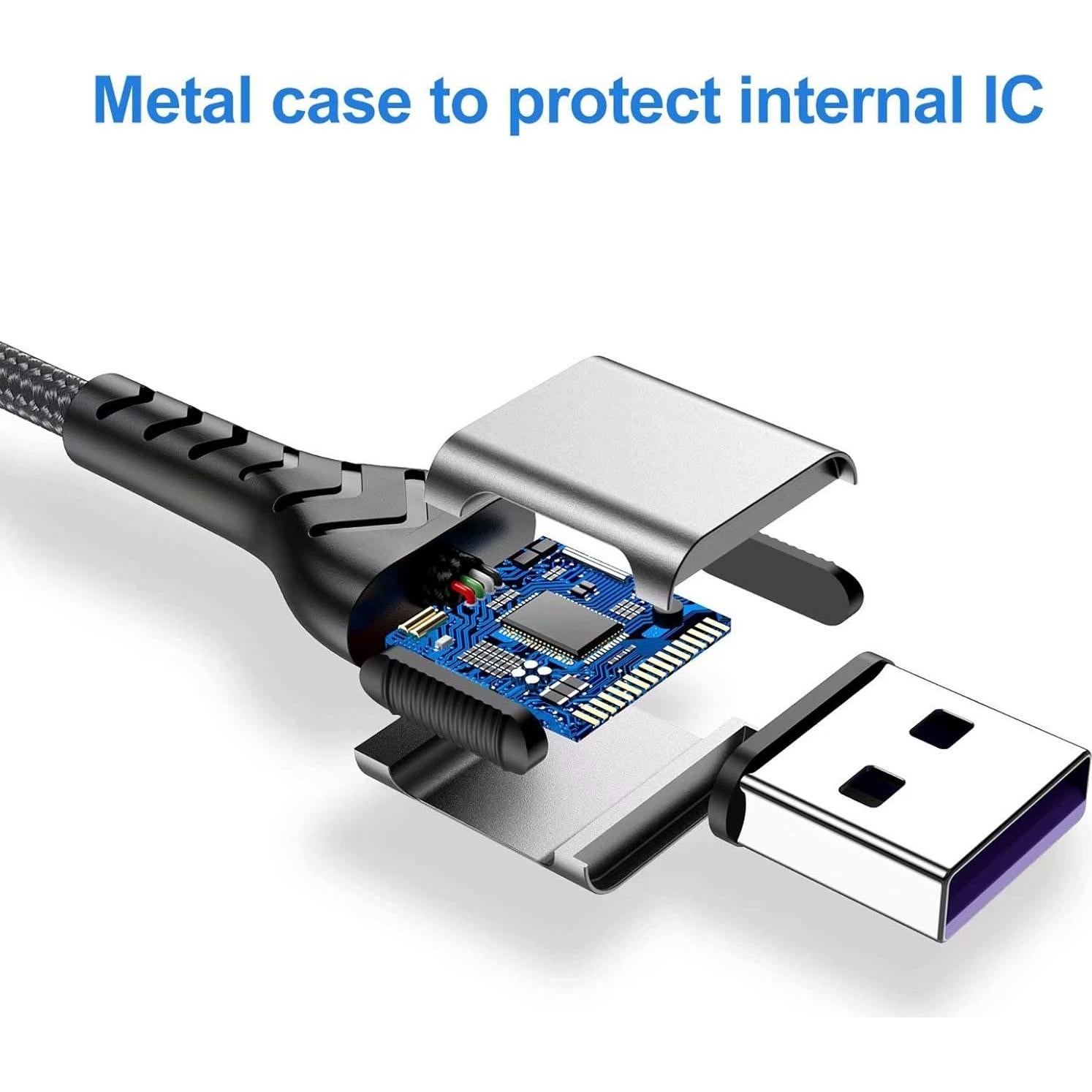 Cargador Lightning Durcord MFi - 3 Cables USB A 3m Plata