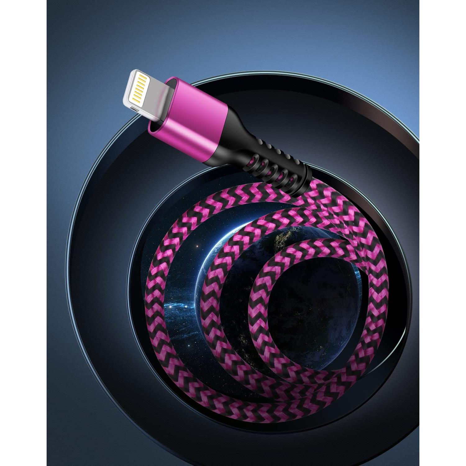 Cable de carga rápida MFI 10 pies Dynamic8 para iPhone