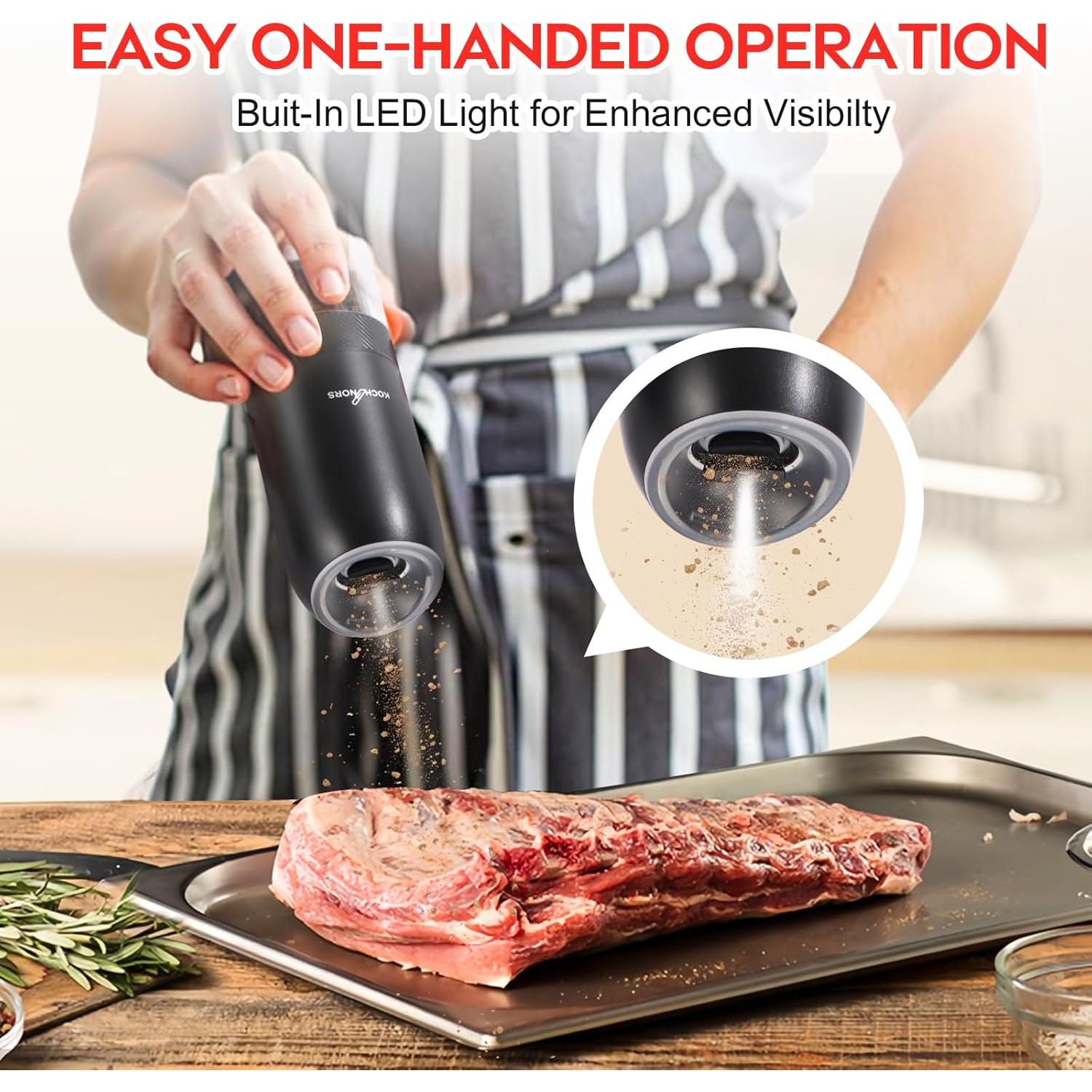 Juego de Molinillos Eléctricos de Sal y Pimienta Kochnors 176ml