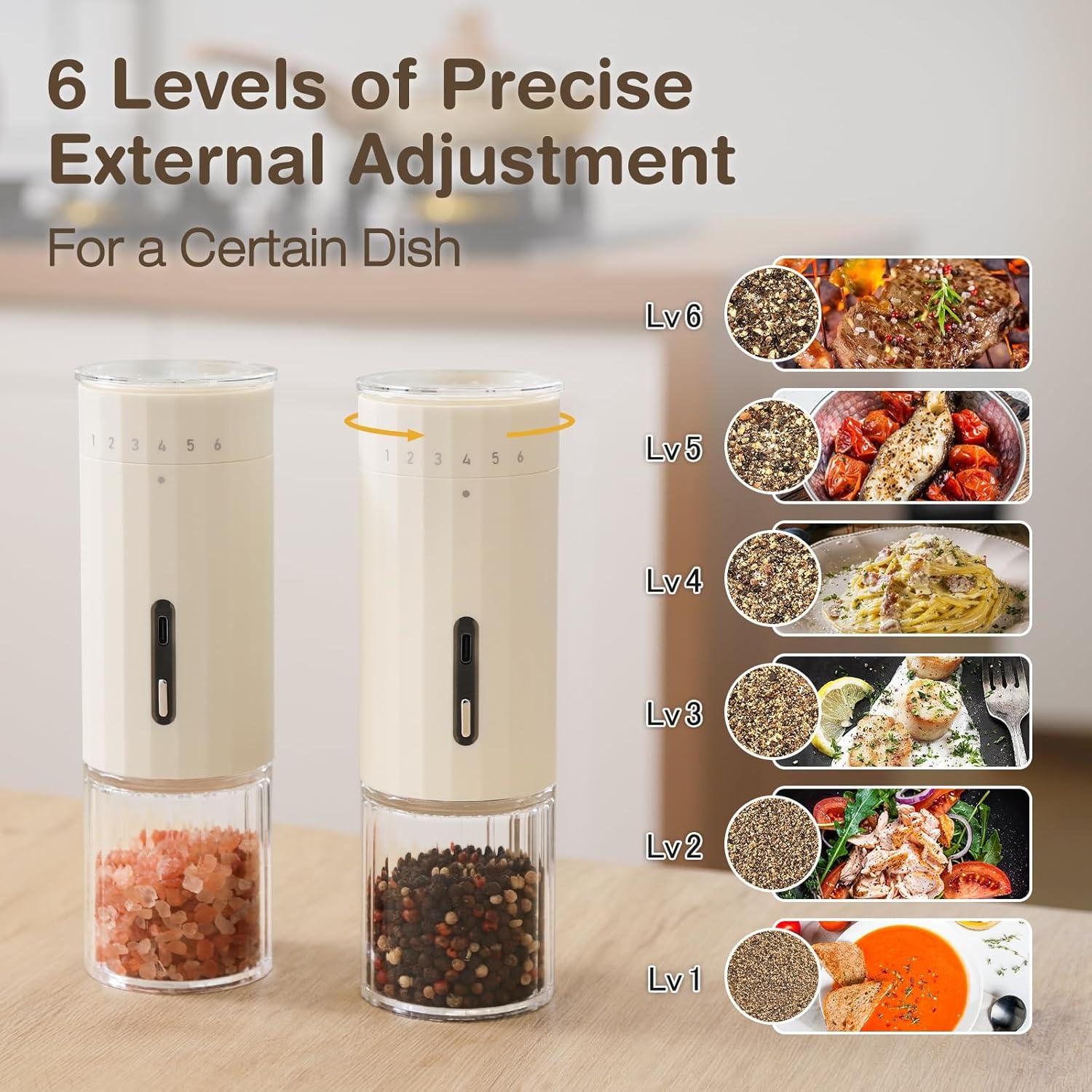 Juego de Molinillos Eléctricos Vucchini con Ajuste 6 Niveles