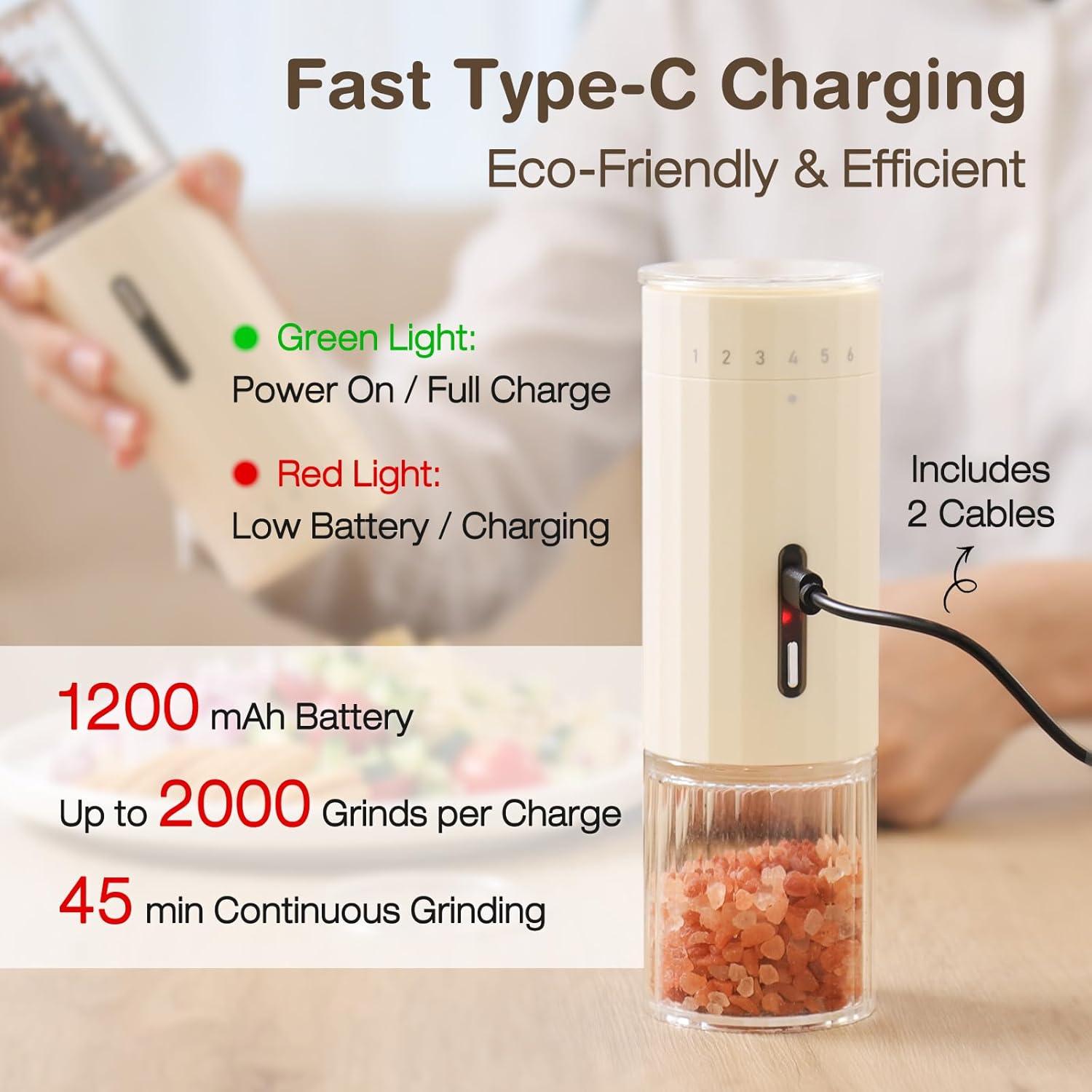 Juego de Molinillos Eléctricos Vucchini con Ajuste 6 Niveles