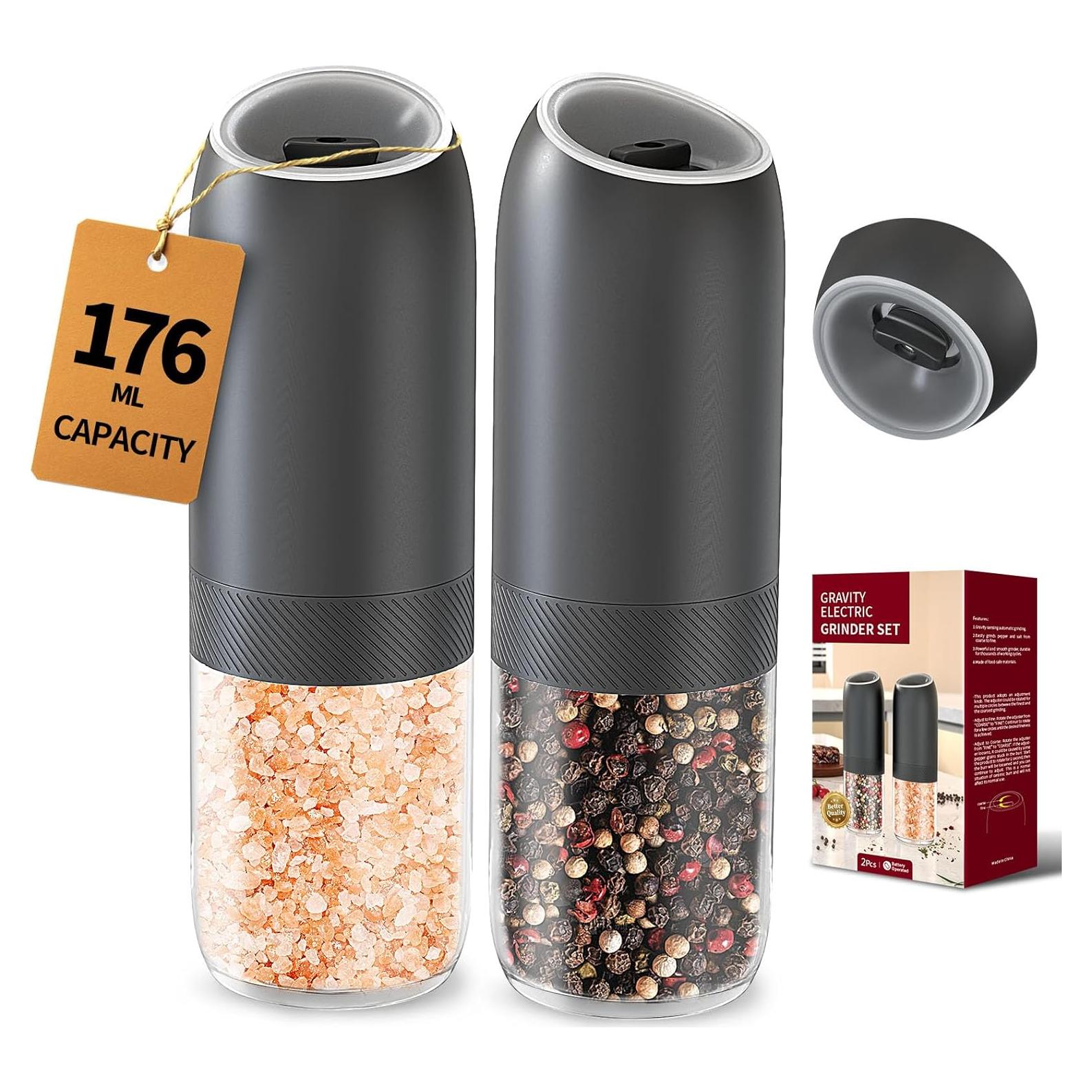 Molinillo Eléctrico de Sal y Pimienta CIRCLE JOY 176ml Negro