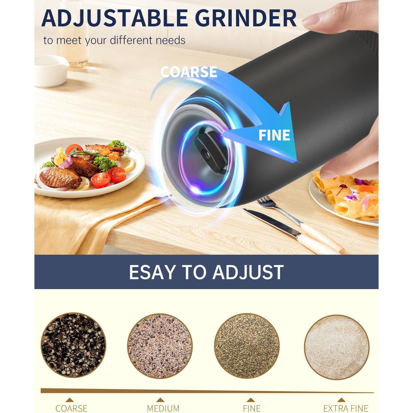 Molinillo Eléctrico de Sal y Pimienta CIRCLE JOY 176ml Negro