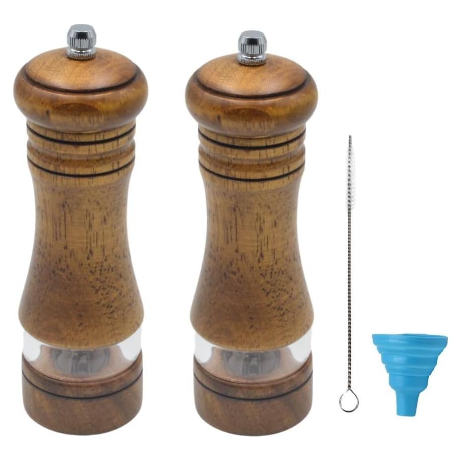 Juego de Molinillos de Sal y Pimienta MASALACO 16.5 cm Madera