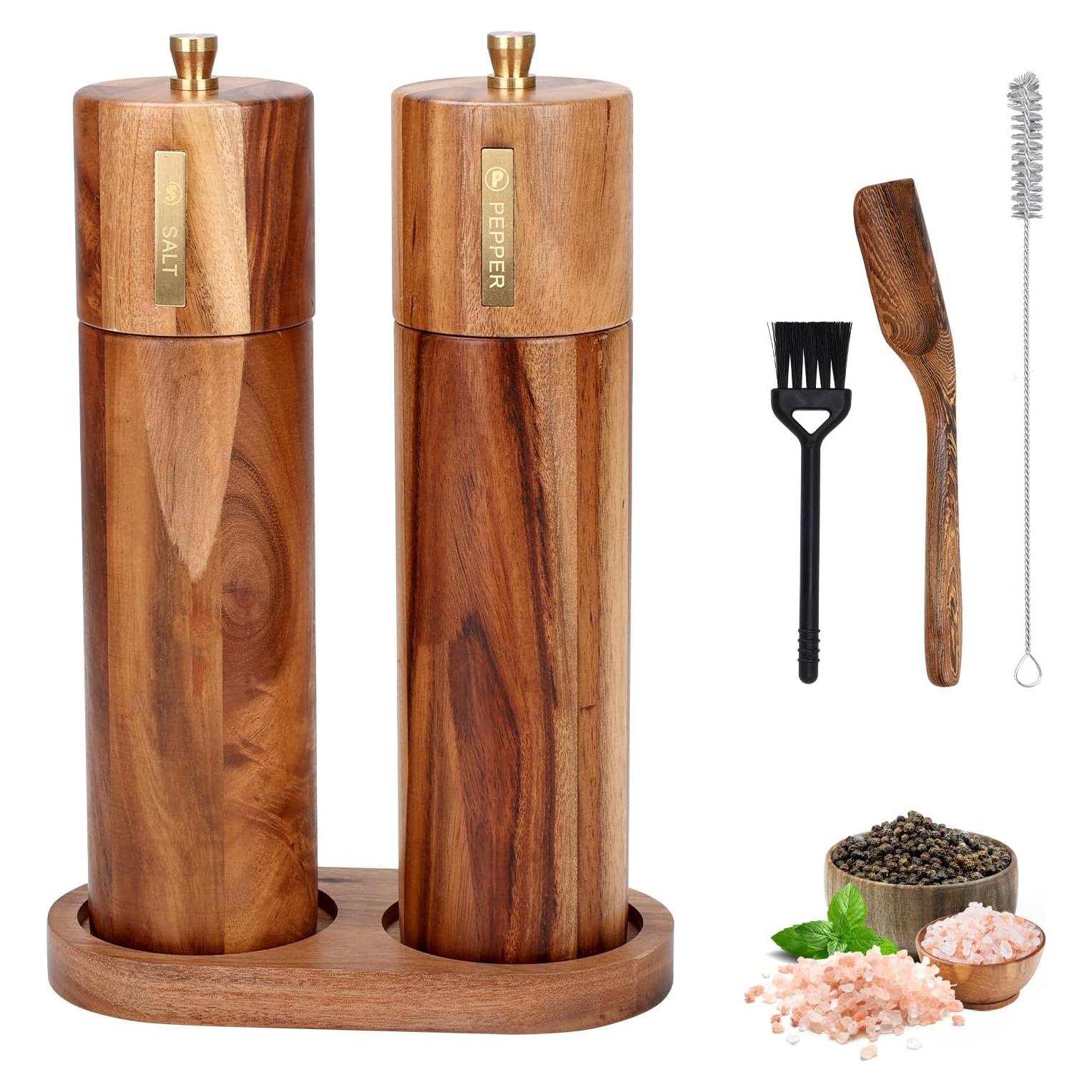 Juego de Molinillos de Sal y Pimienta Foyucool 20.32 cm Madera