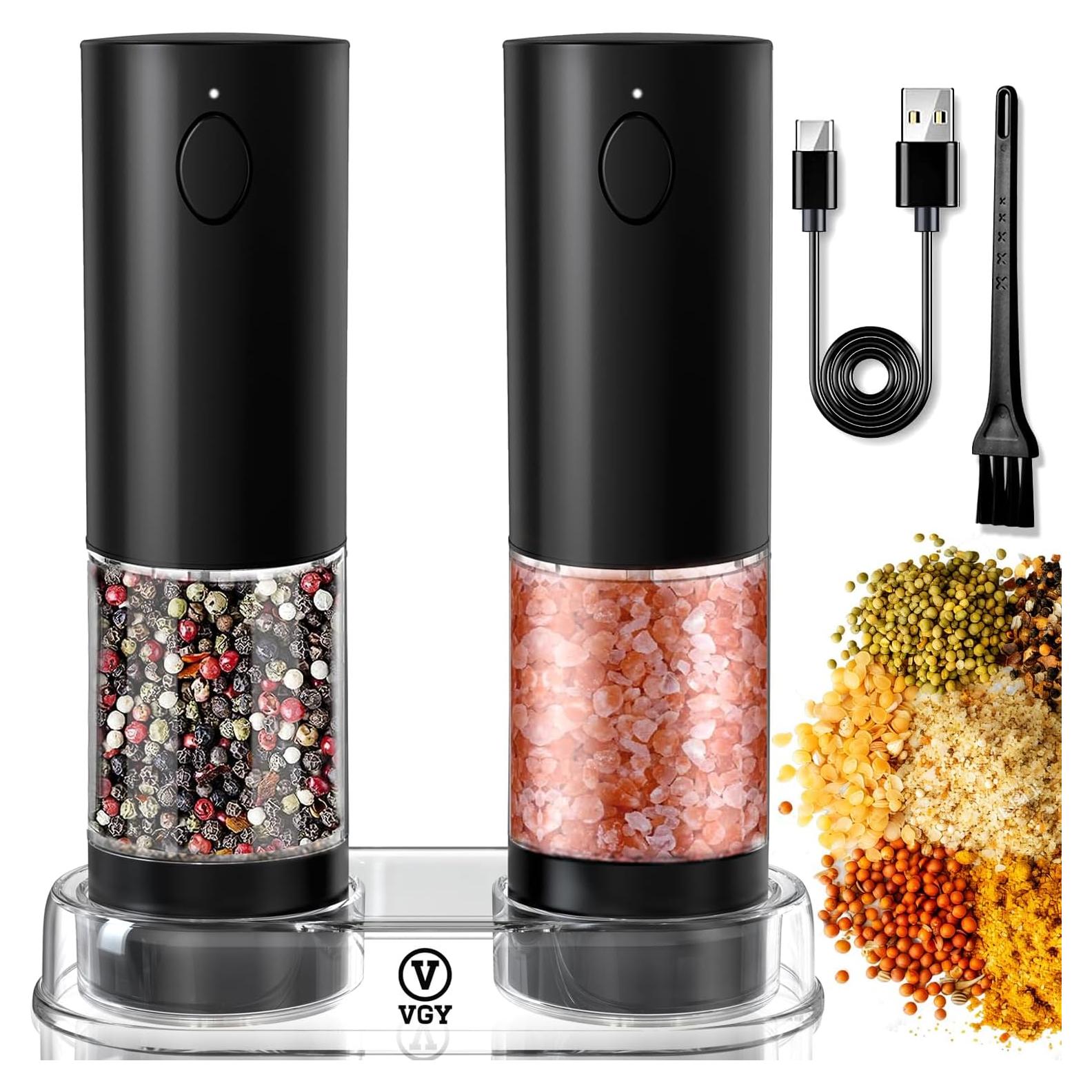 Juego de Molinillos Eléctricos de Sal y Pimienta VGY 95ml