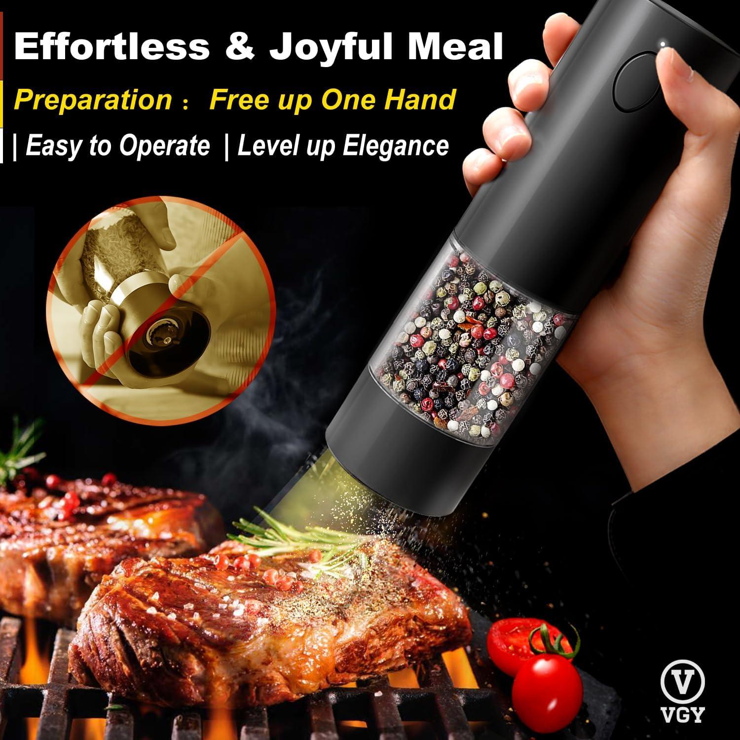 Juego de Molinillos Eléctricos de Sal y Pimienta VGY 95ml