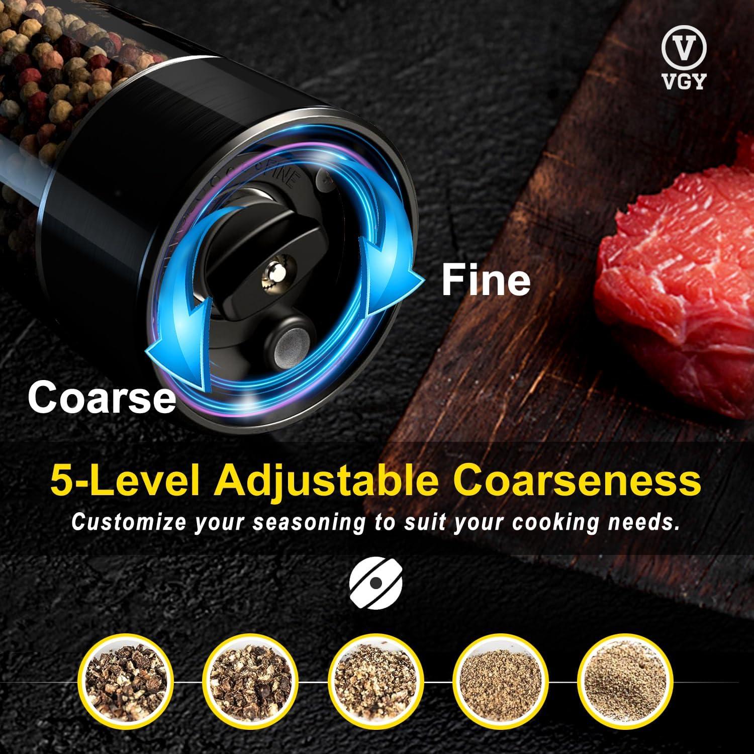 Juego de Molinillos Eléctricos de Sal y Pimienta VGY 95ml