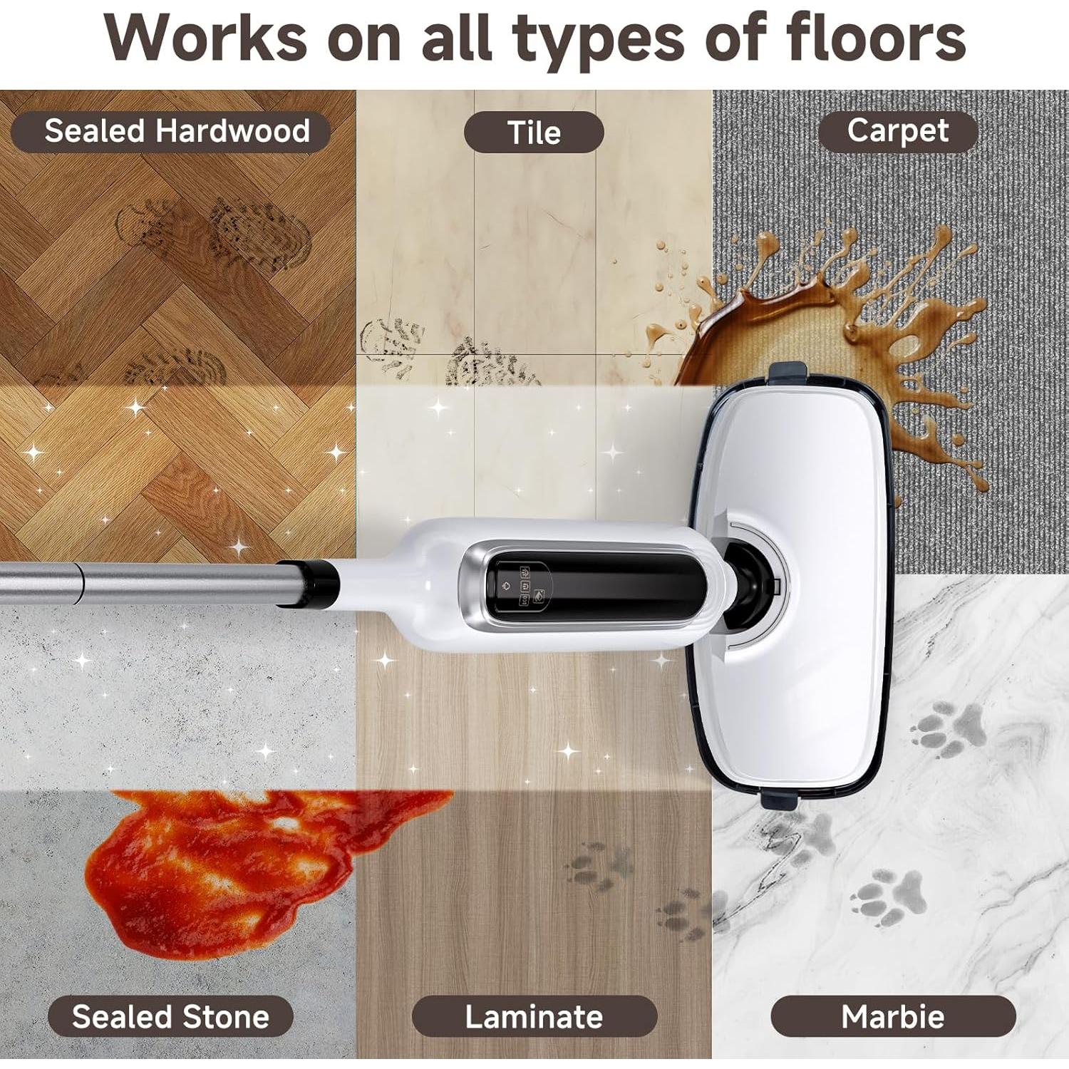 Mopa de Vapor Rvwsx C228 12 en 1 con Pantalla LED 1200W