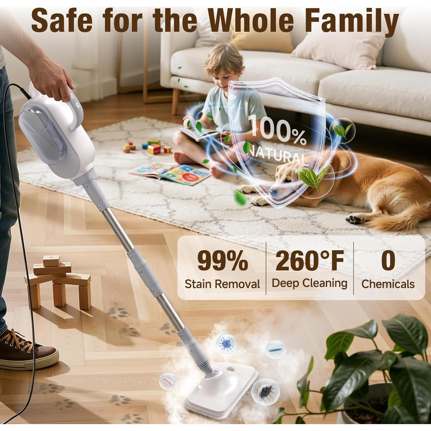 Mopa de Vapor SYUDTY DJ-1018 13 en 1 500ml 1500W Blanca