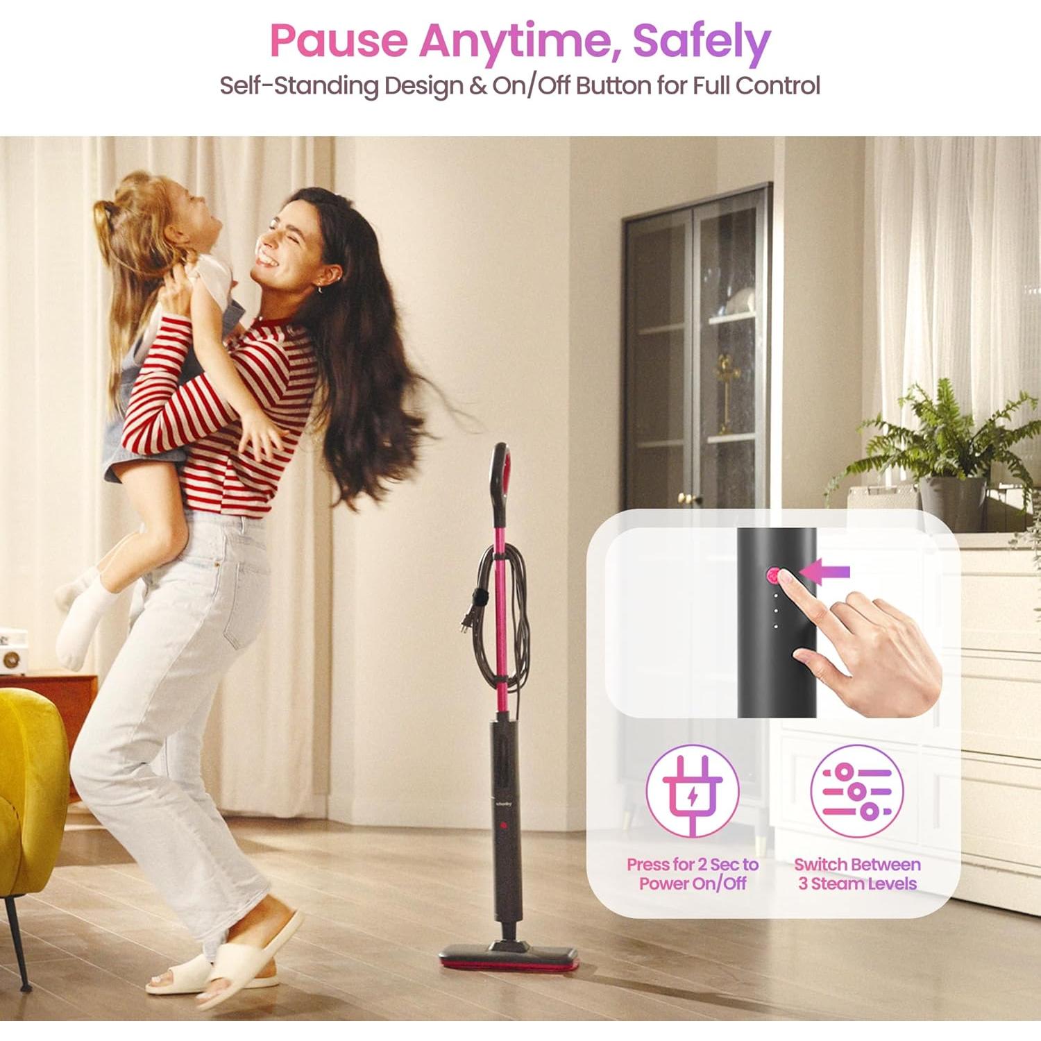 Trapeador de Vapor Schenley 1200W Calentamiento 15s Ligero