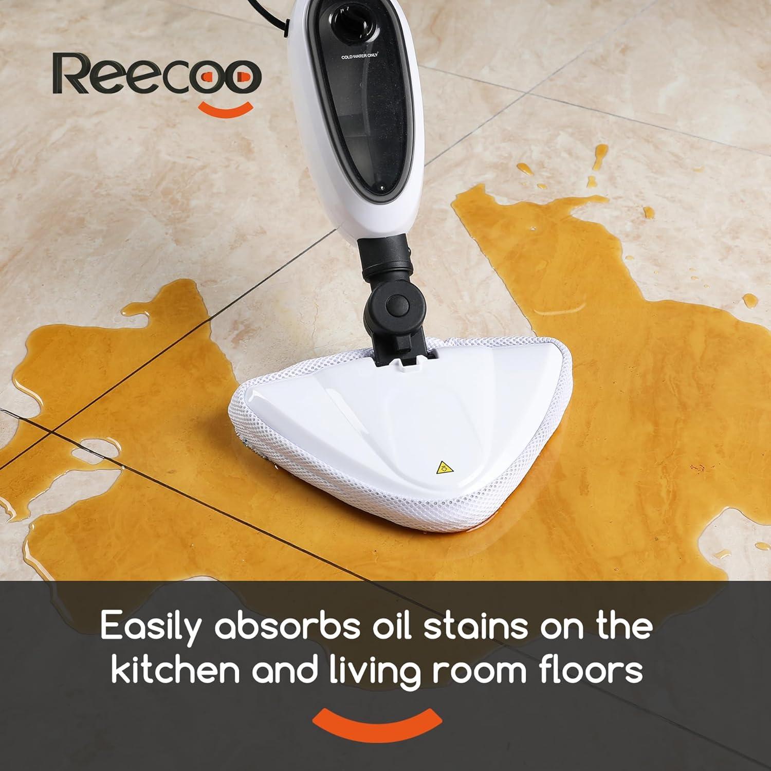Mopa de Vapor REECOO 1200W 20s Calentamiento 280ml Accesorios