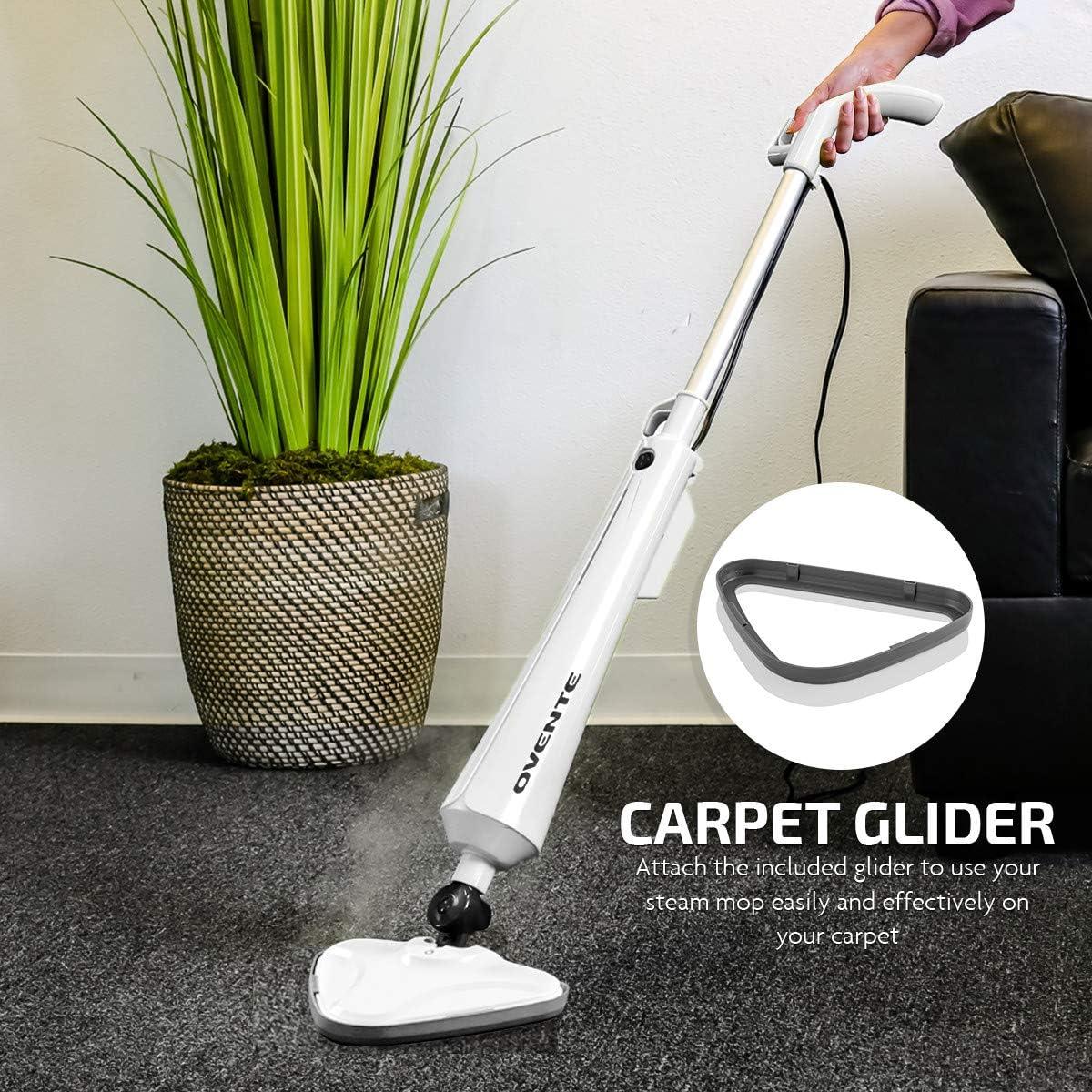 Limpiador de Vapor OVENTE ST405W 1300W con Cabezal Giratorio