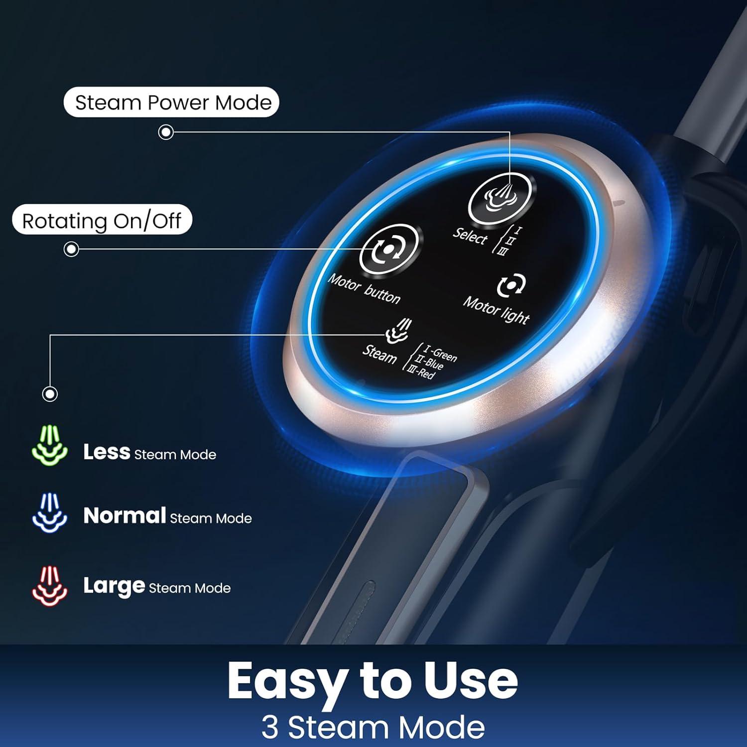 Mopa de Vapor DEVOAC VM6 10 en 1 con Almohadillas Rotativas