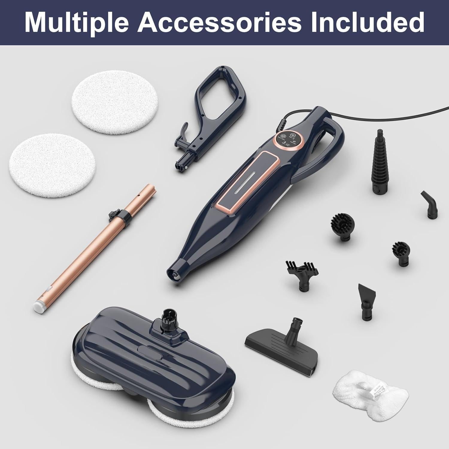 Mopa de Vapor DEVOAC VM6 10 en 1 con Almohadillas Rotativas