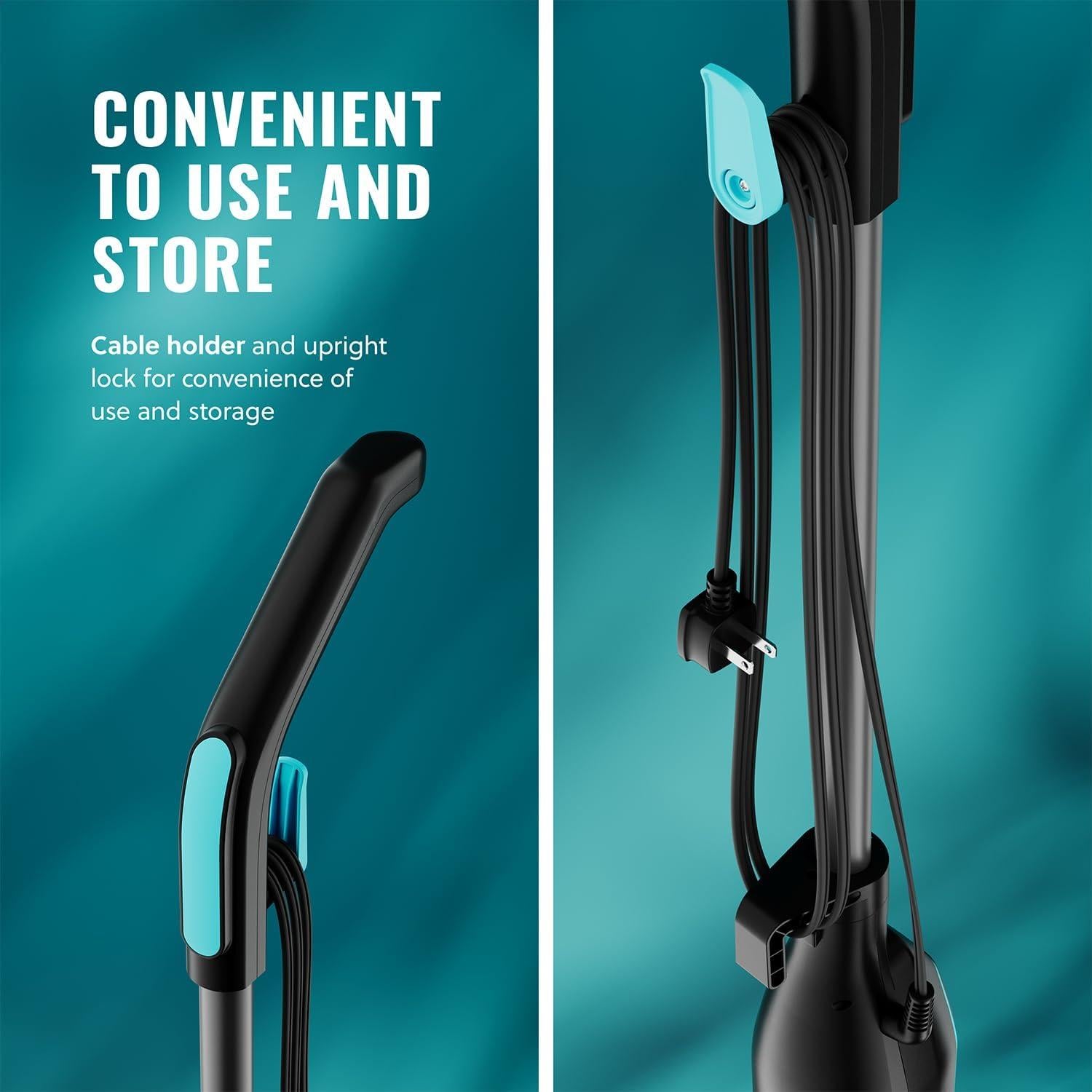 Mopa de Vapor PurSteam ScrubMaster 1200W con Doble Cepillo