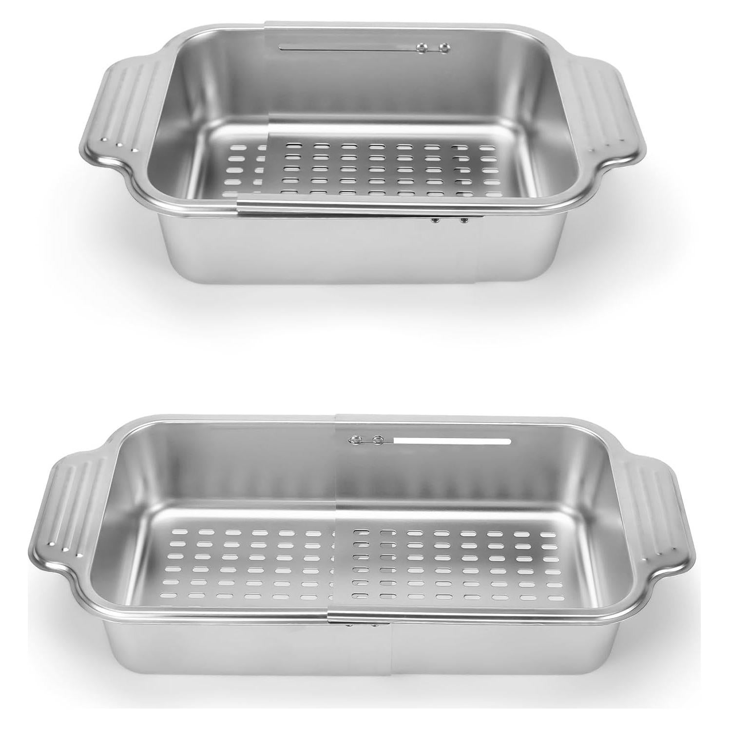 Colador Plegable IEMIEBSHA de Acero Inoxidable 34-44cm