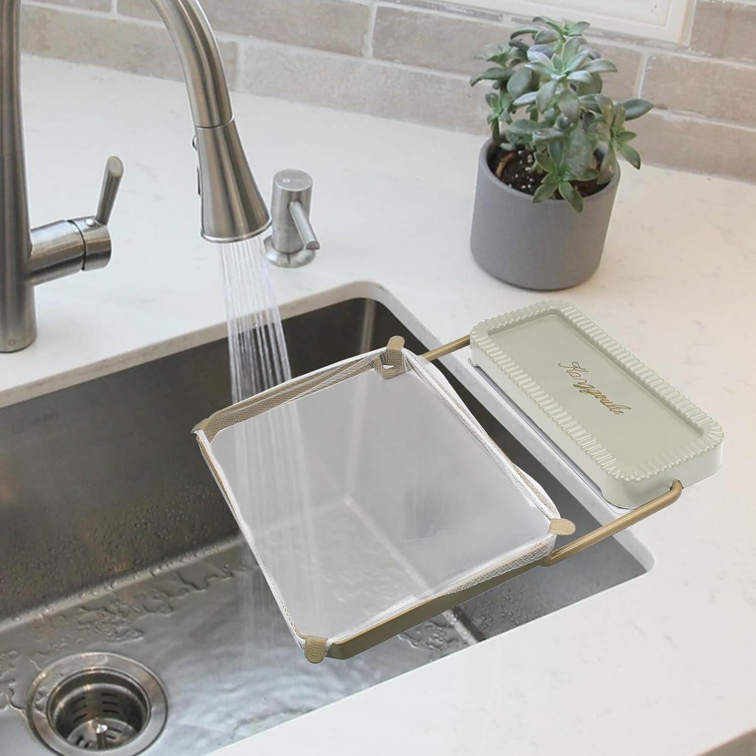 Colador de Esquina para Fregadero HARSKIYER con 100 Bolsas Desechables