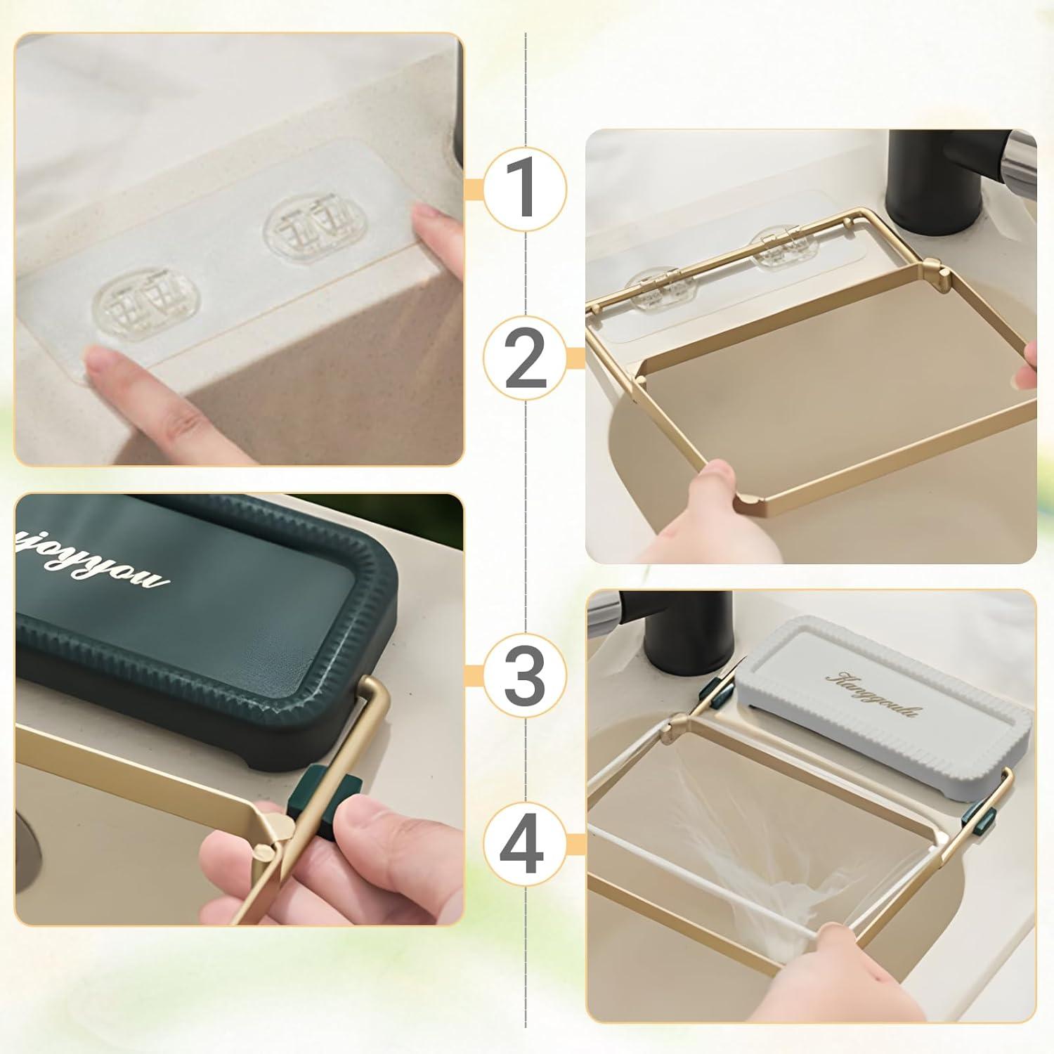 Colador de Esquina para Fregadero HARSKIYER con 100 Bolsas Desechables