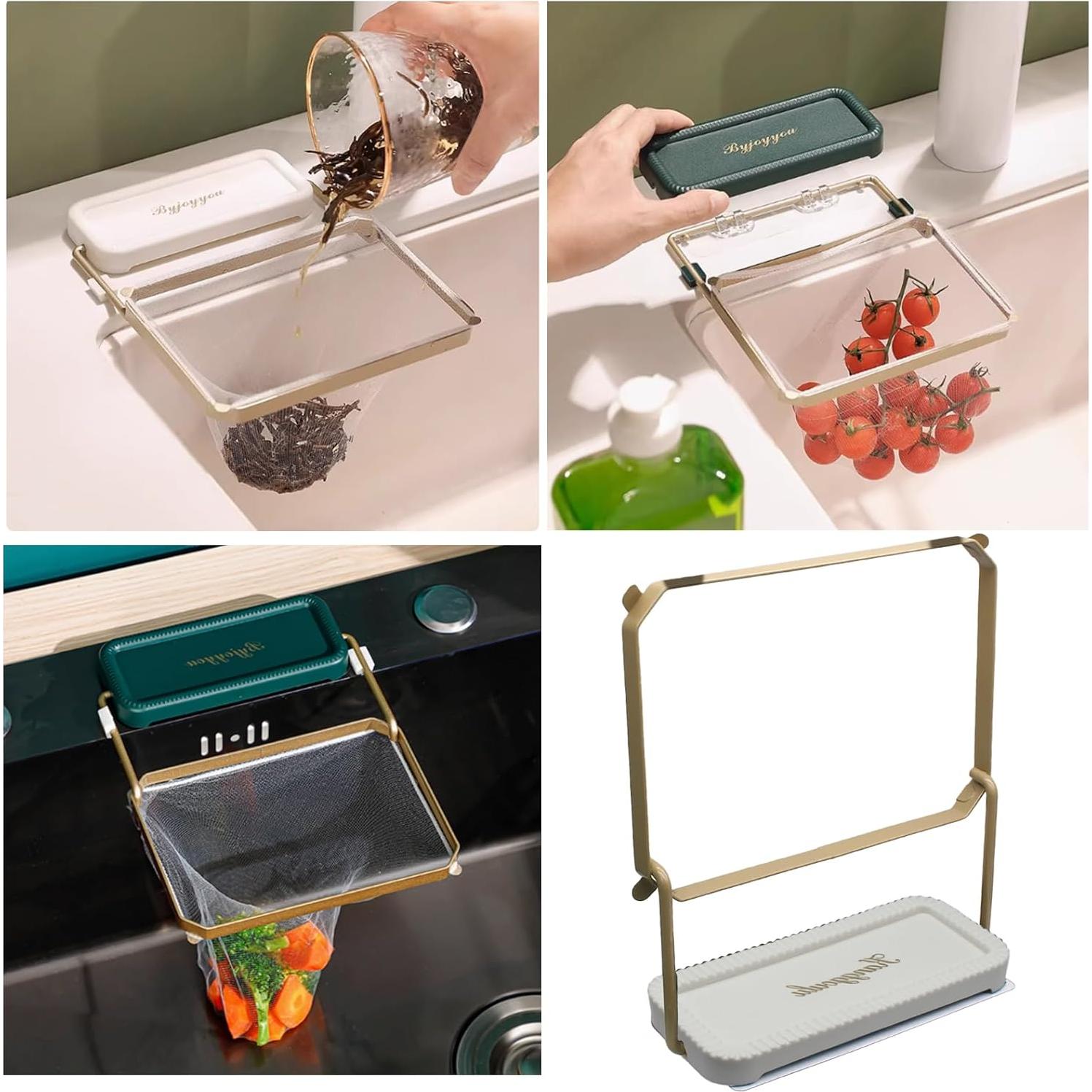 Colador de Esquina para Fregadero HARSKIYER con 100 Bolsas Desechables