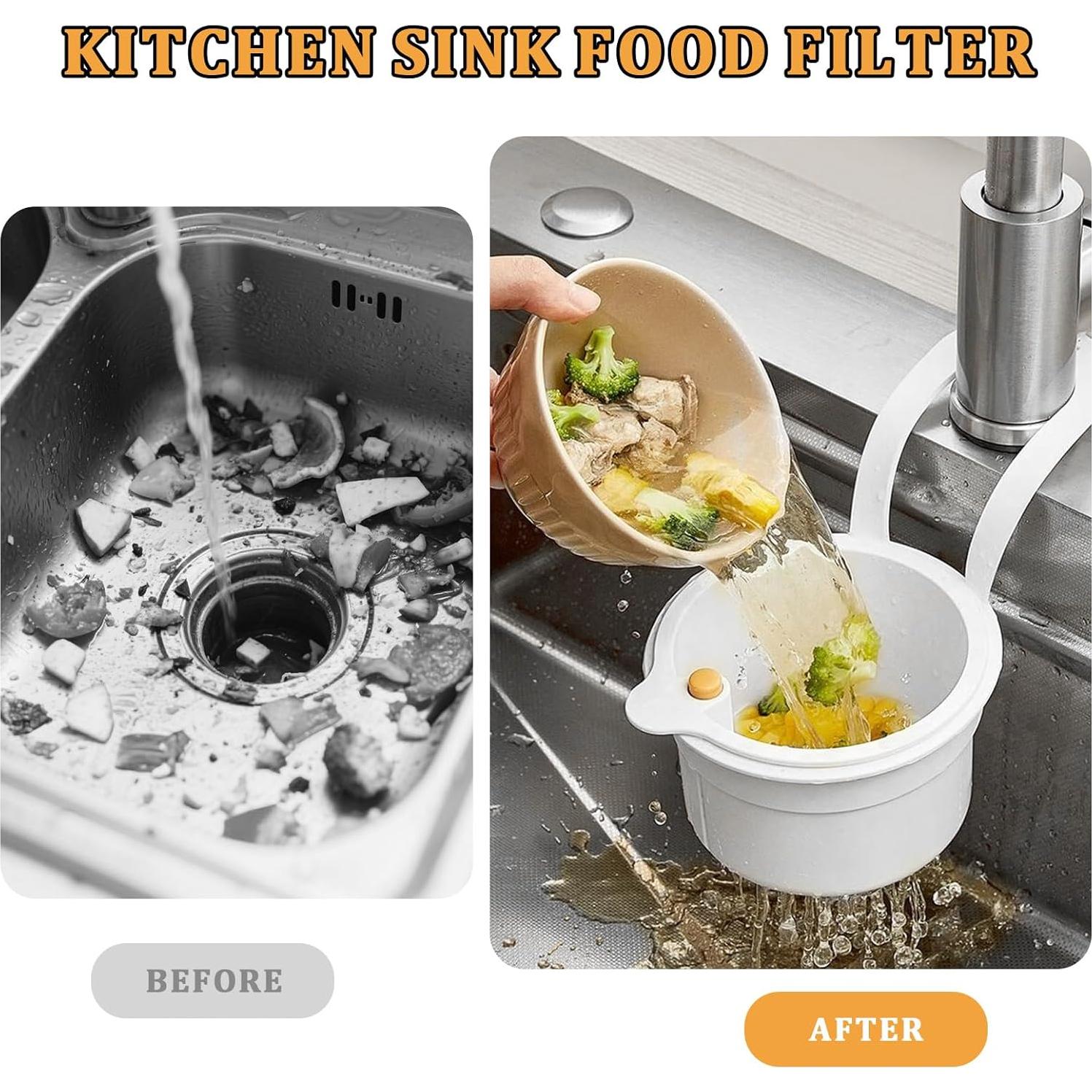 Canasta Colador Drenaje Fregadero QIEPOMI Blanco 20.16cm