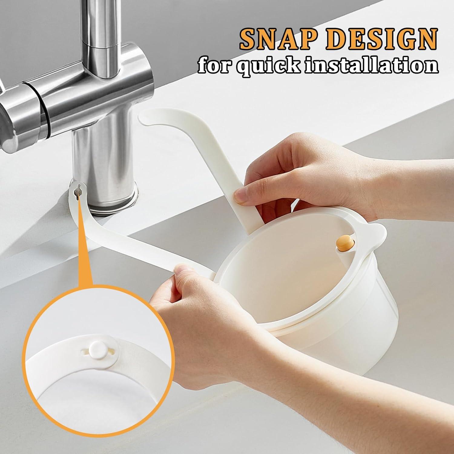 Canasta Colador Drenaje Fregadero QIEPOMI Blanco 20.16cm