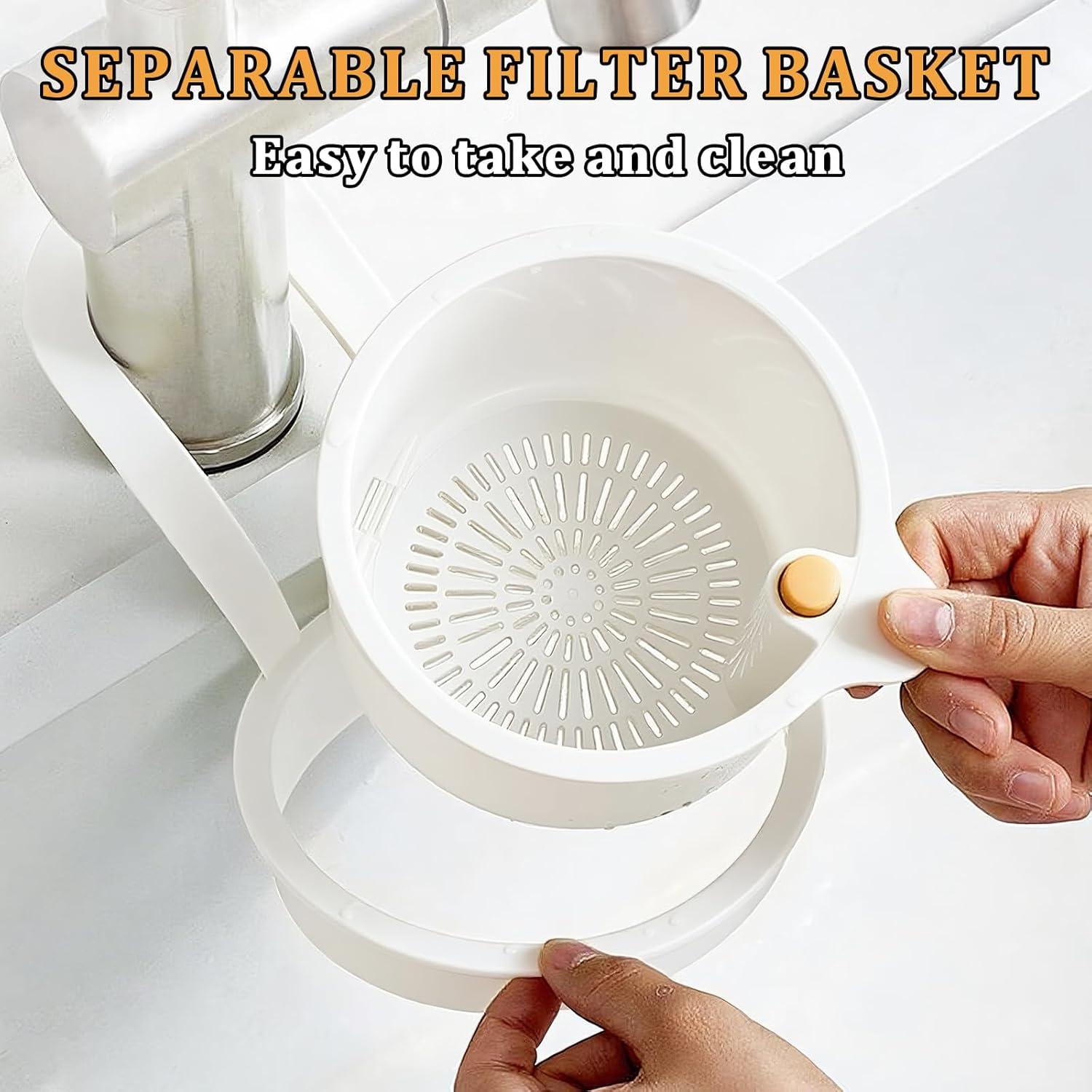 Canasta Colador Drenaje Fregadero QIEPOMI Blanco 20.16cm