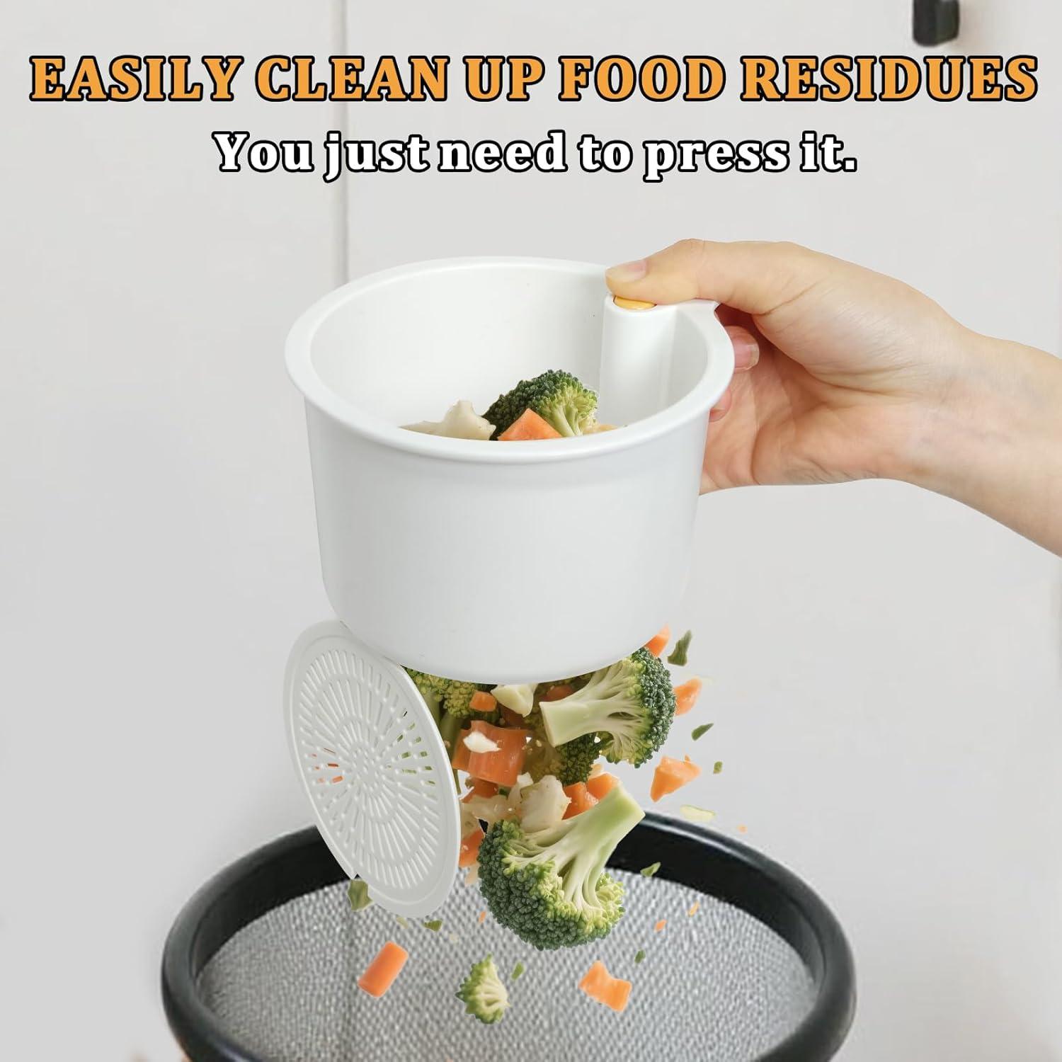 Canasta Colador Drenaje Fregadero QIEPOMI Blanco 20.16cm