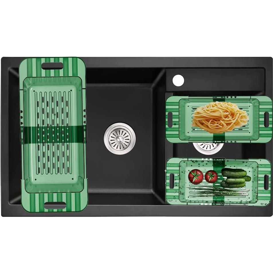 Colador Colapsable DALLYOUGU Verde Claro para Fregadero