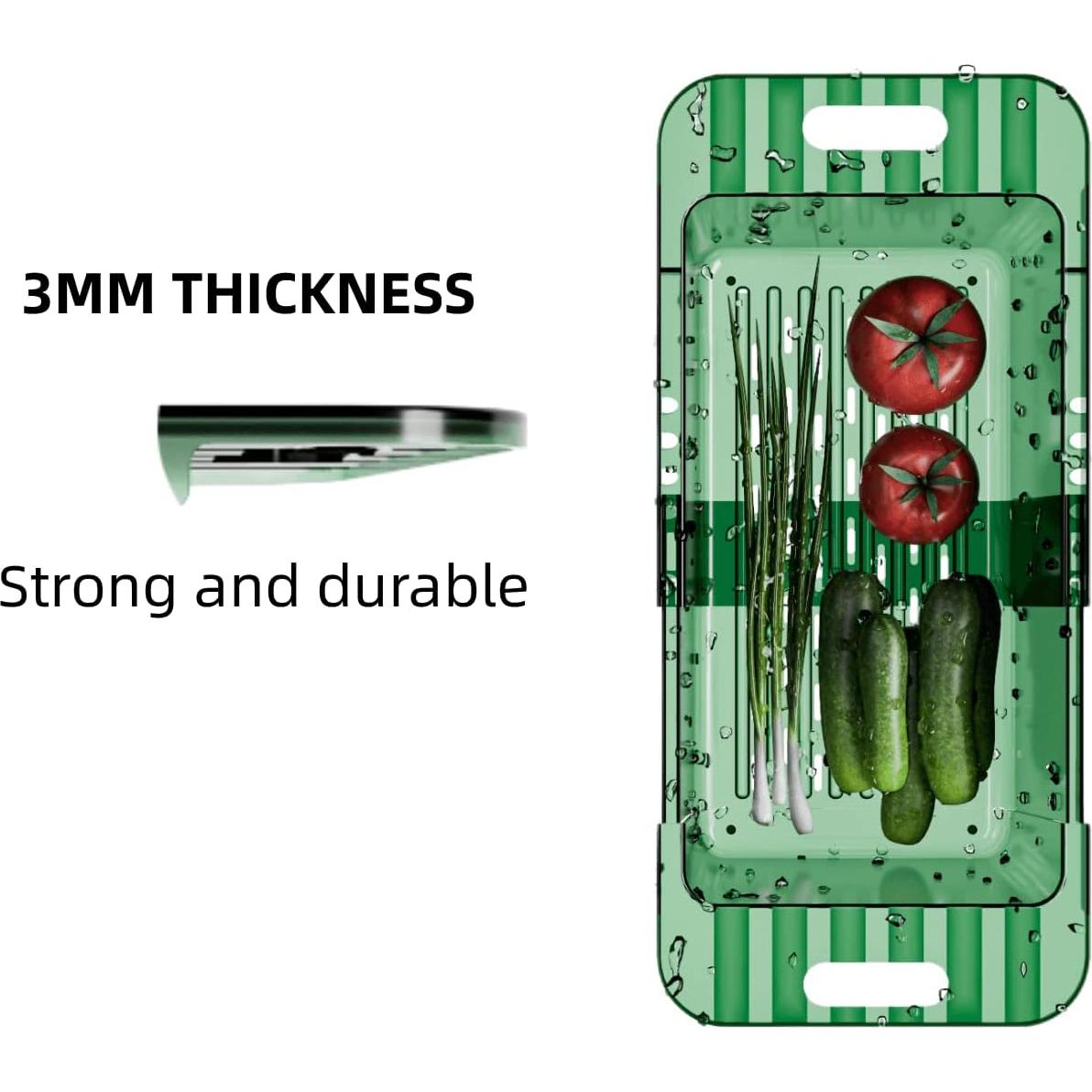 Colador Colapsable DALLYOUGU Verde Claro para Fregadero