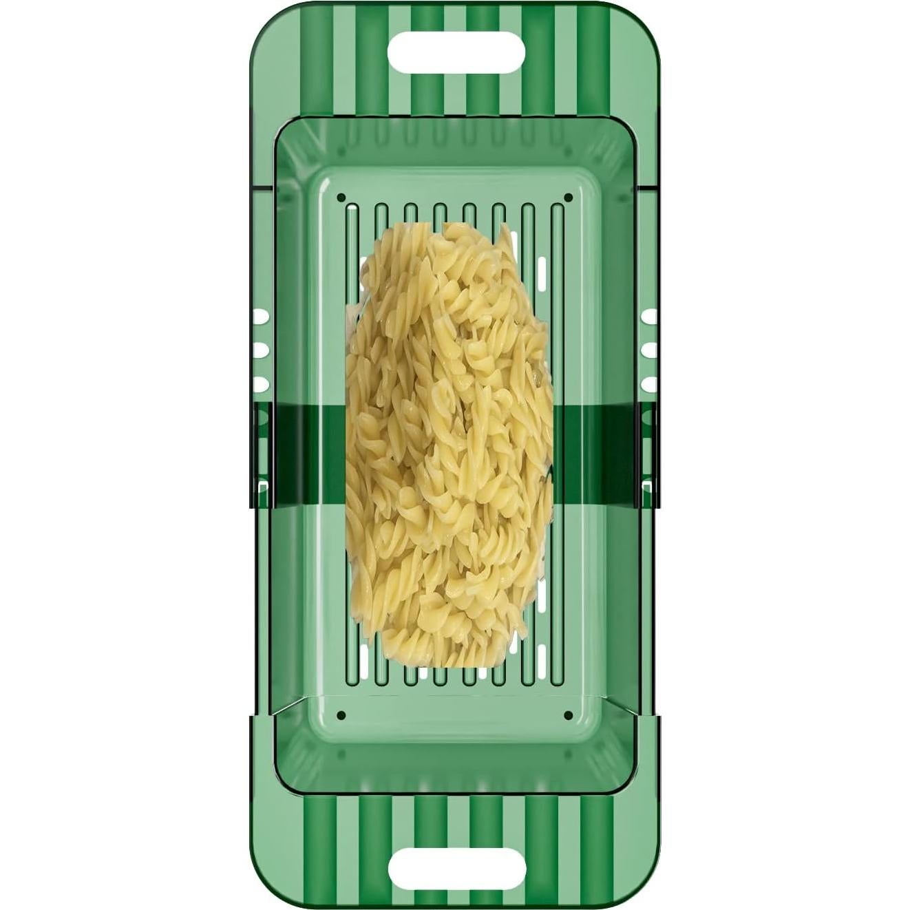 Colador Colapsable DALLYOUGU Verde Claro para Fregadero