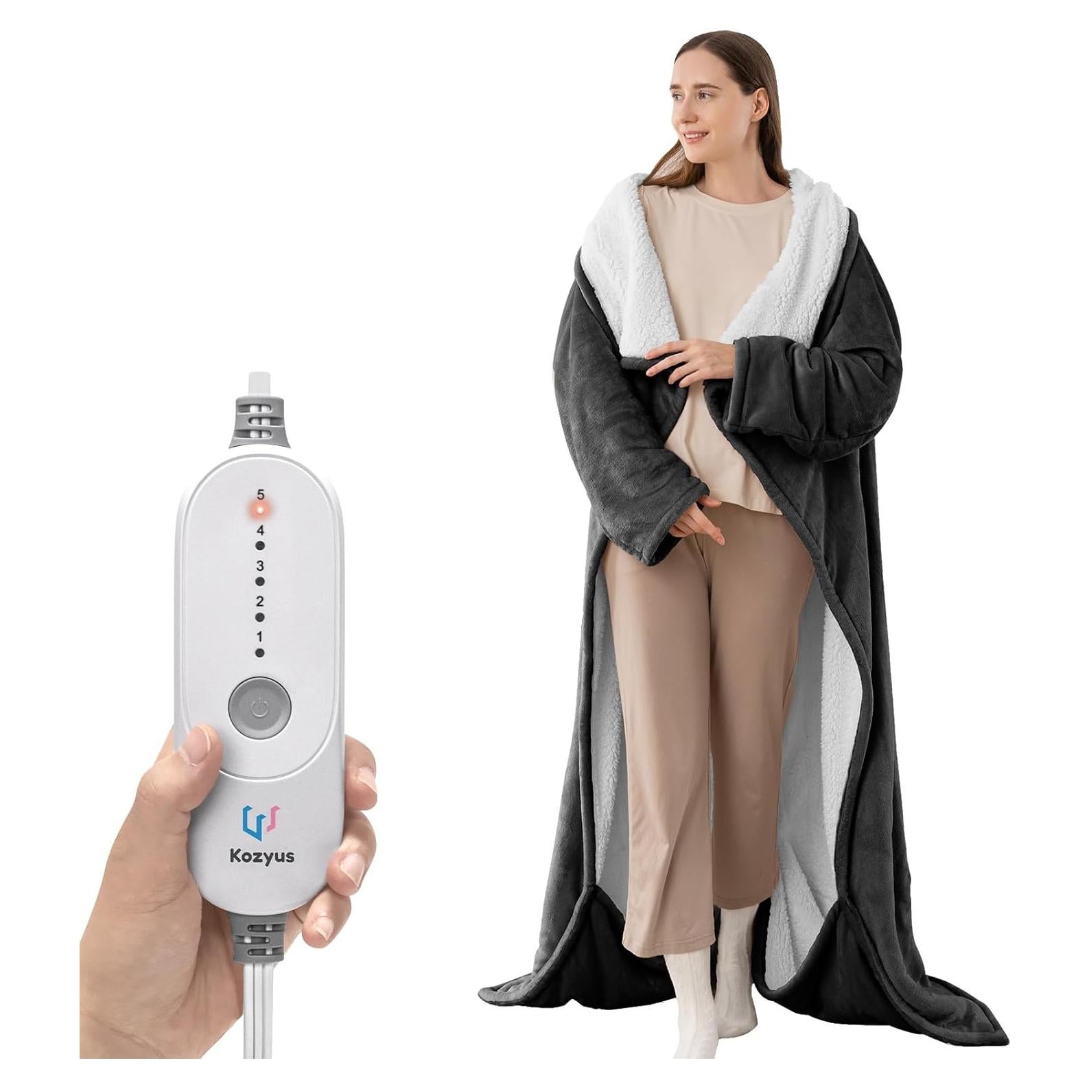 Manta Térmica Eléctrica Kozyus 50x70 cm con Bolsillo para Pies