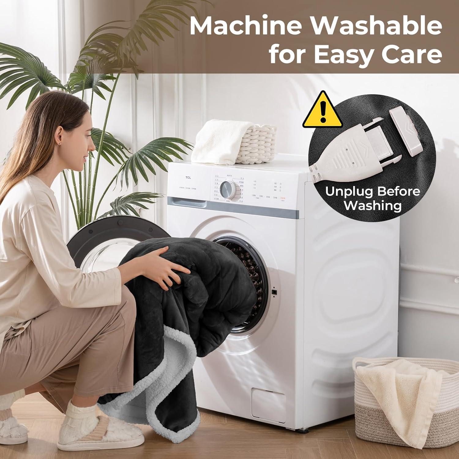 Manta Térmica Eléctrica Kozyus 50x70 cm con Bolsillo para Pies