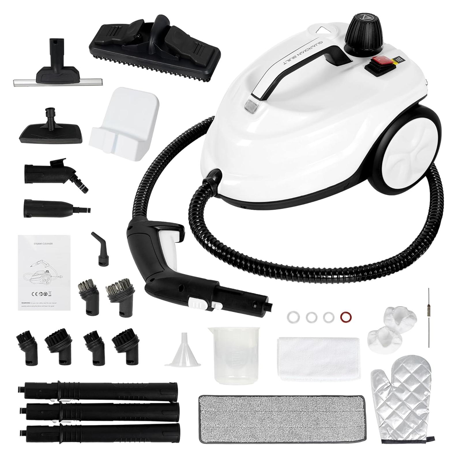 Limpiador a Vapor Guardian 1800W 1.5L 23 Accesorios Blanco