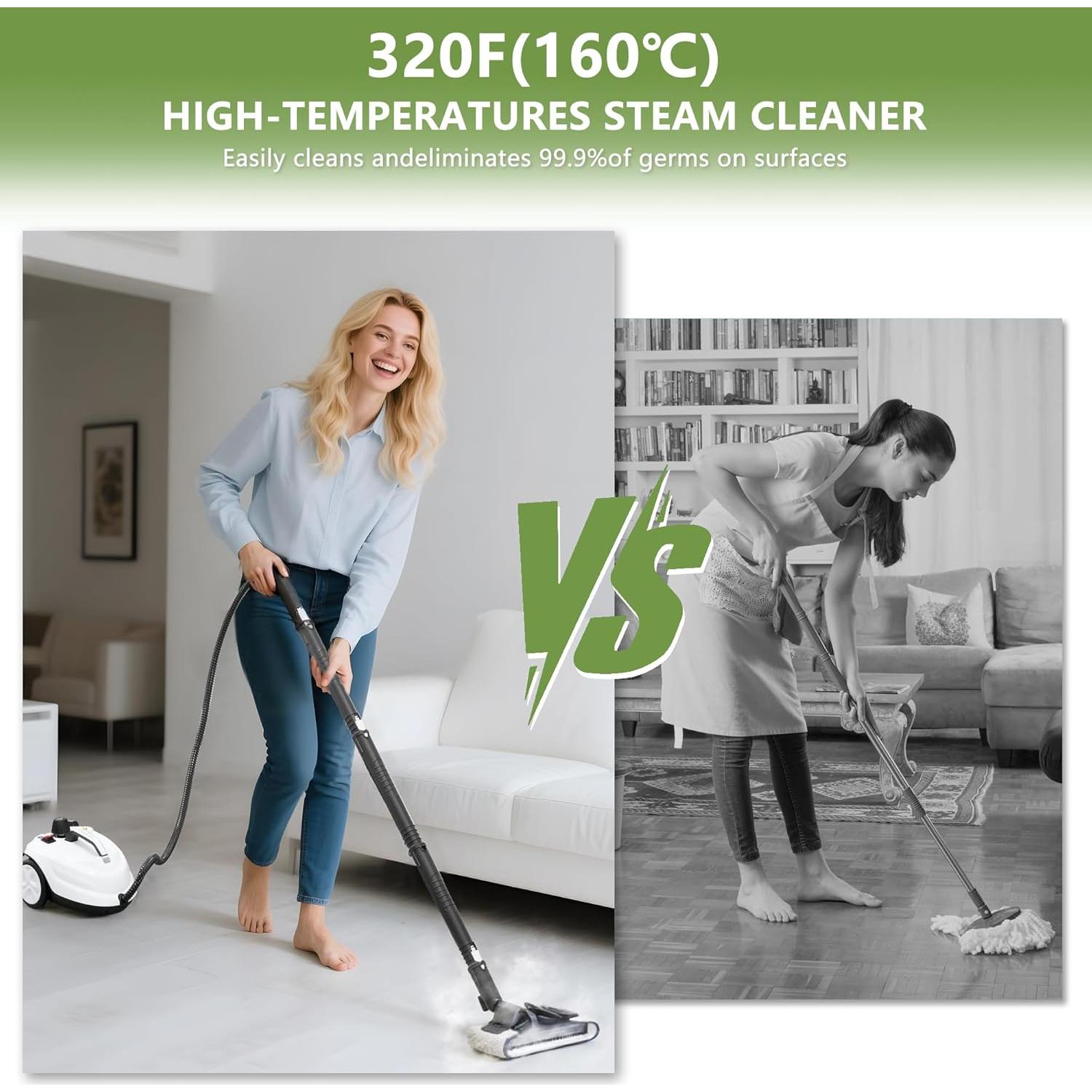 Limpiador a Vapor Guardian 1800W 1.5L 23 Accesorios Blanco