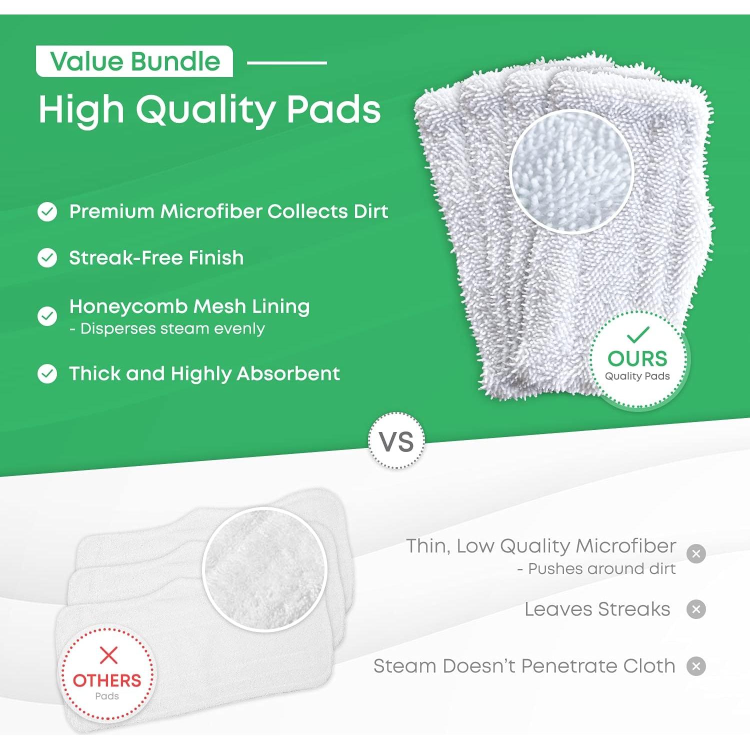 Paquete de 4 Almohadillas de Microfibra Turbo para Mopa Shark