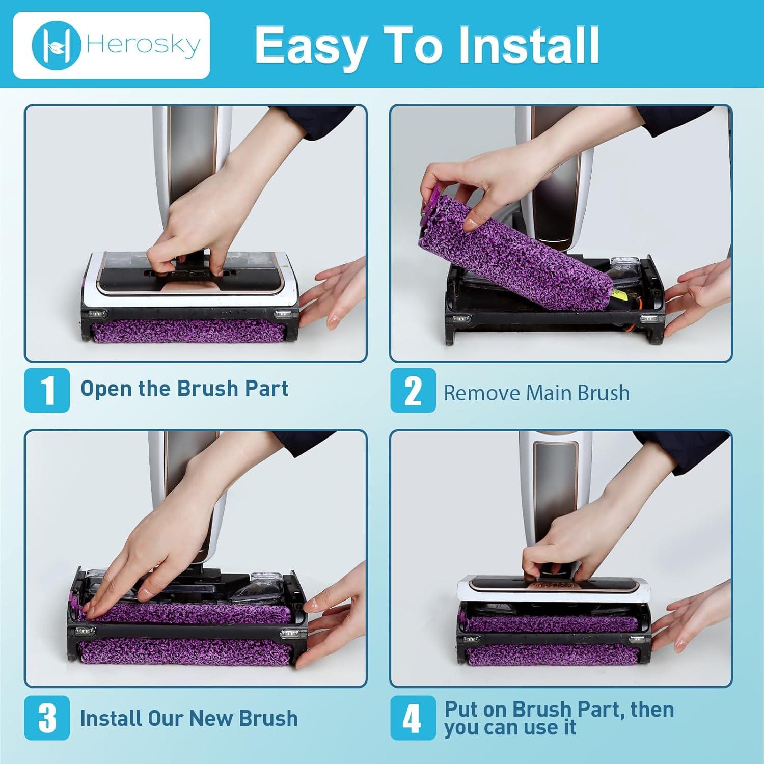 2 Rodillos de Repuesto SD201 Herosky para Mop de Vapor Shark