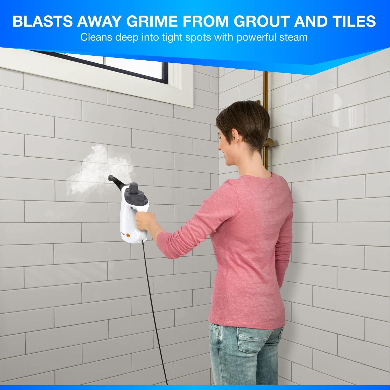 Limpiador de Vapor de Mano Gearwiz Wiz - 1000W, 450ml, 9 Accesorios