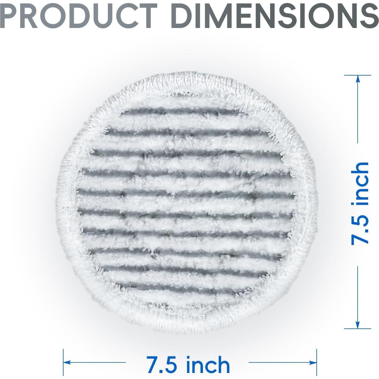 Paquete de 10 almohadillas de microfibra Vickorpen para mopa de vapor