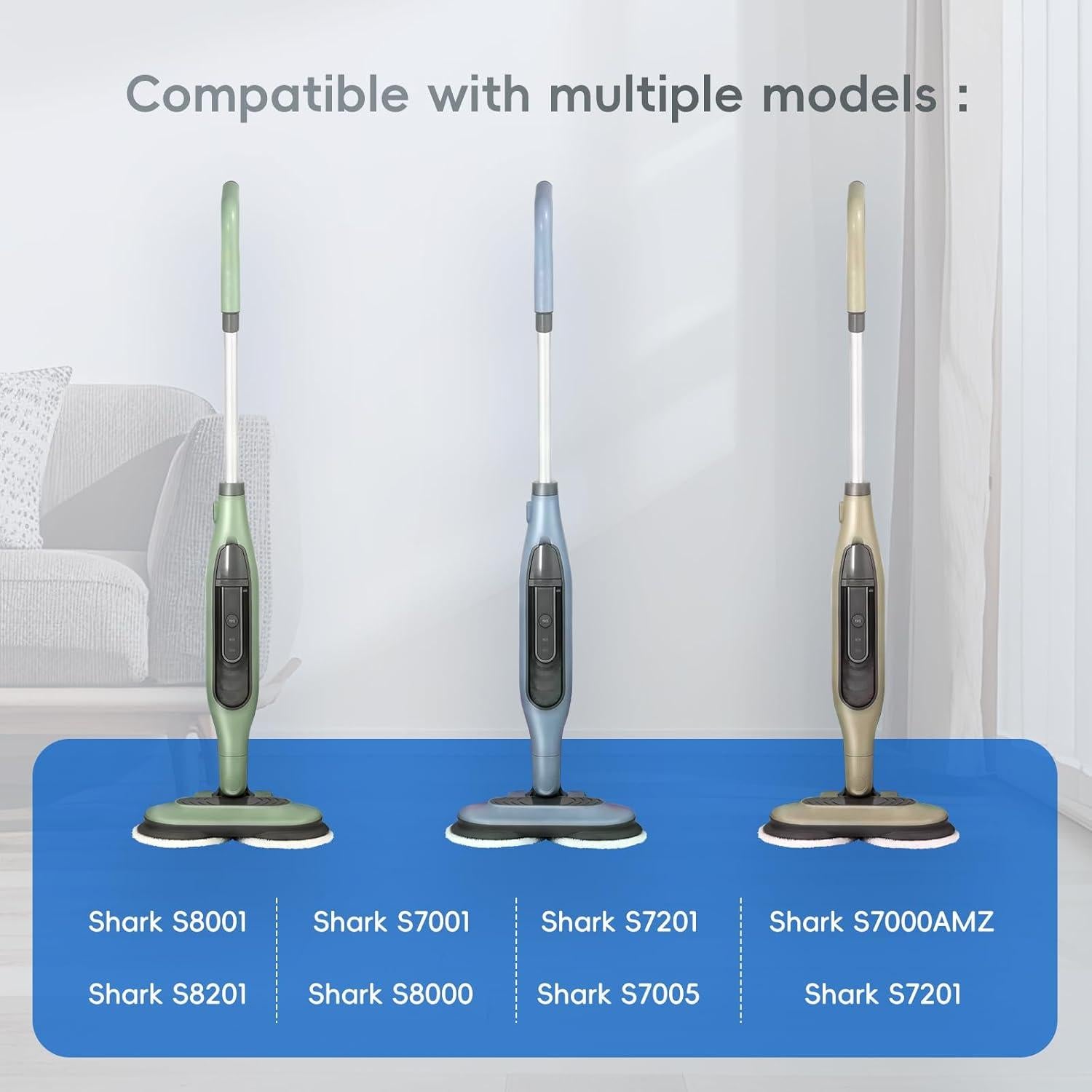 Paquete de 10 almohadillas de microfibra Vickorpen para mopa de vapor