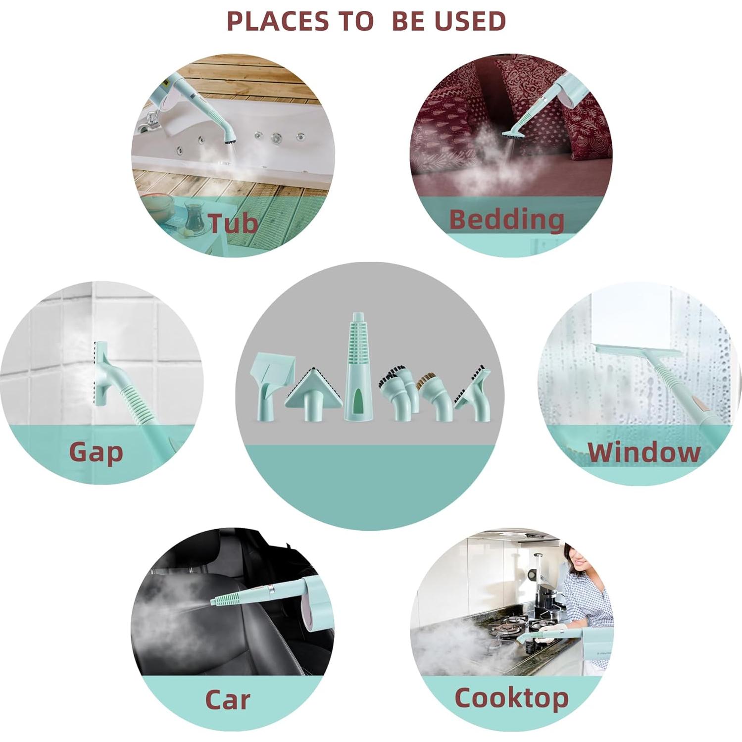 Accesorios de Reemplazo Newbealer NB602N - 7 Piezas para Limpiador de Vapor